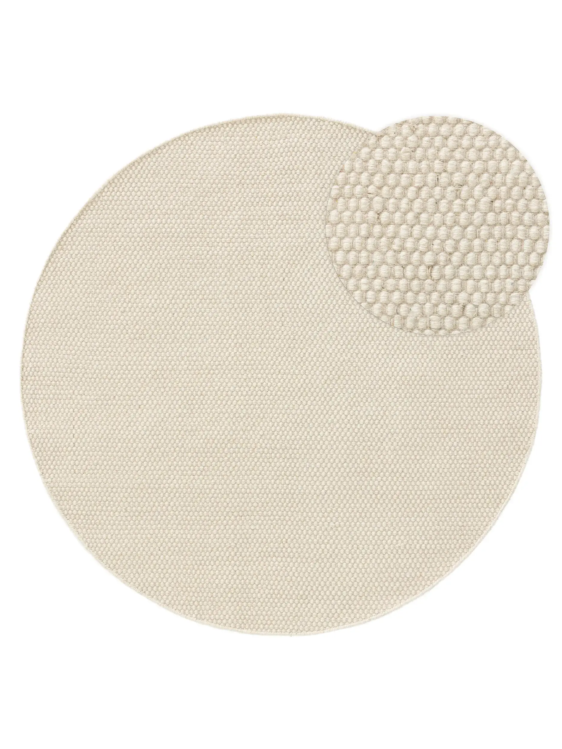 Alfombra de 80% Lana, 20% Algodón en Blanco con un pelo de {{Placeholder_Pile Height}} de altura de benuta pure