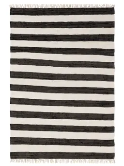 Rug made from recycled material Tom Black/White