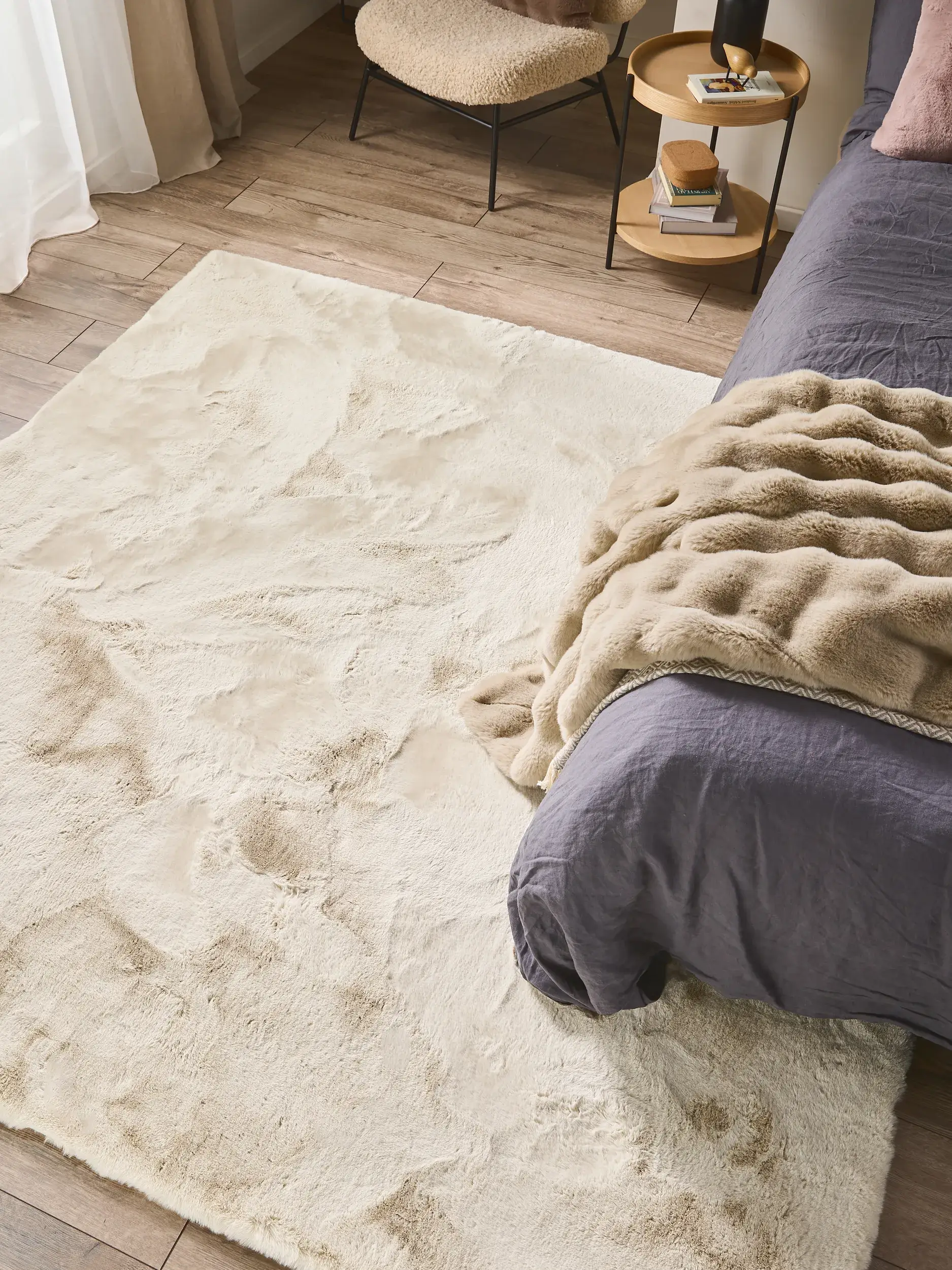 Teppich Dave aus 100% Polyester in Beige von benuta Nest