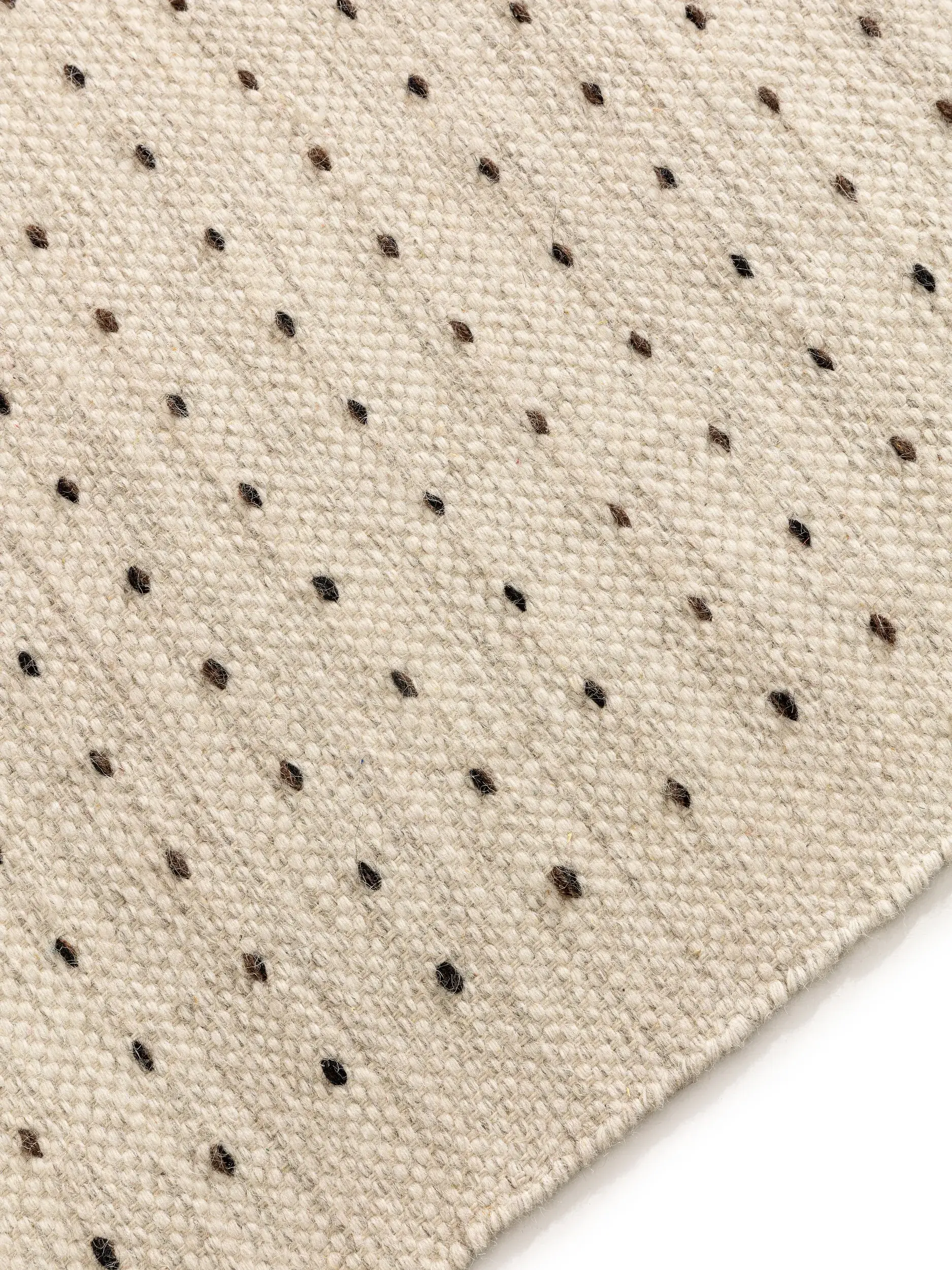 Tappeto di 70% Lana, 30% Cotone in Bianco/Nero con pelo alto 70% Lana, 30% Cotone da benuta POP