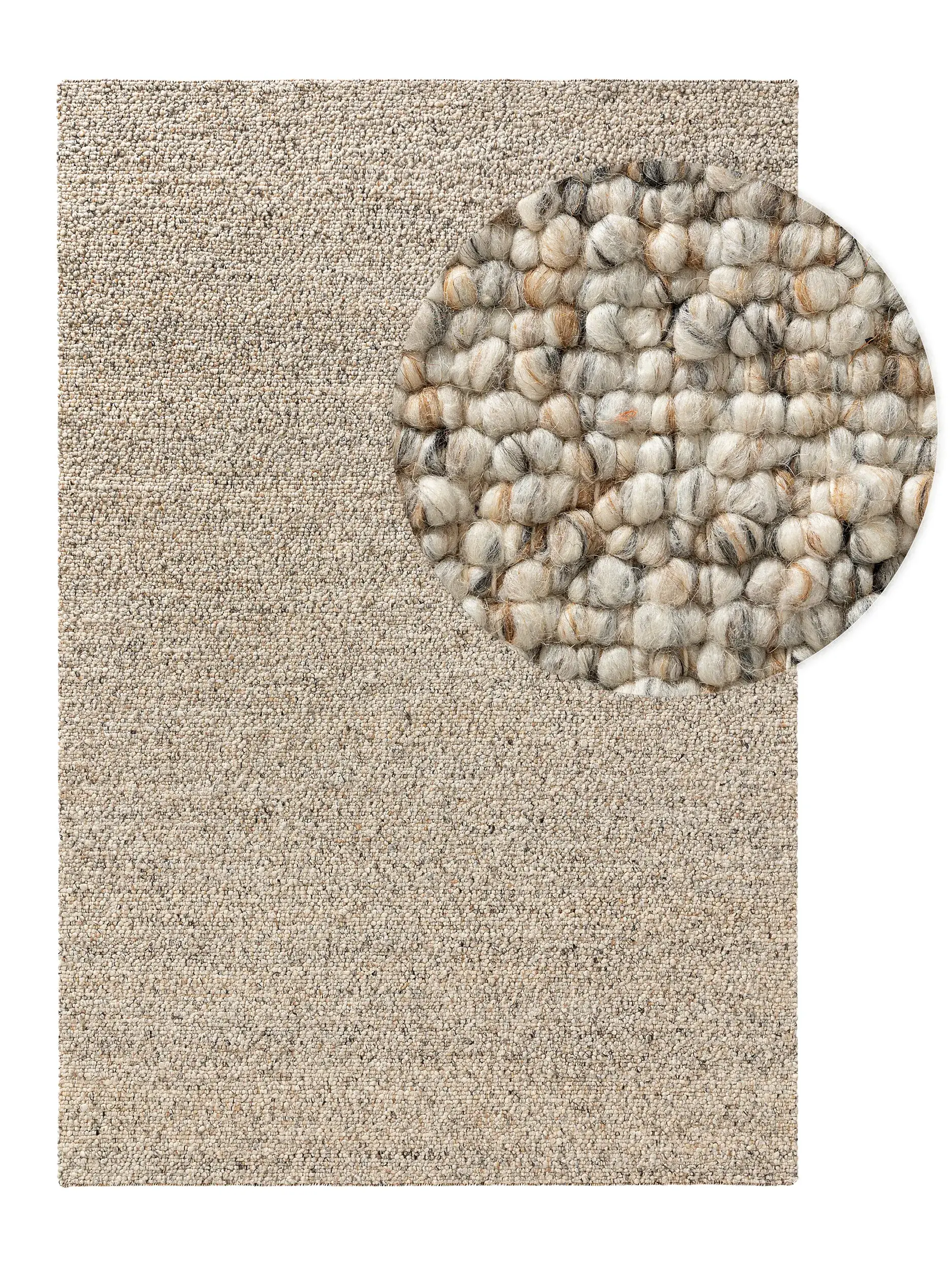 Tapete de 70% Wolle (from New Zealand), 30% Polyester em Multicolor com pelo de 70% Wolle (from New Zealand), 30% Polyester de altura da benuta Pure