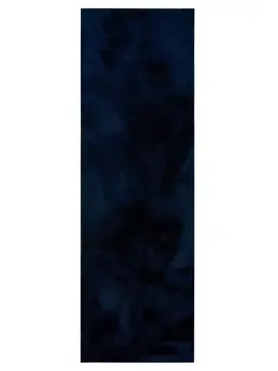 Kunstfell-Teppich Furry Dunkelblau