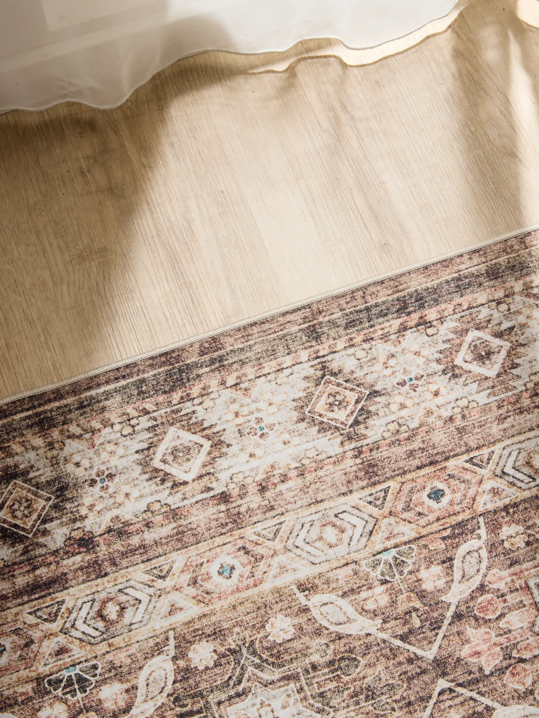 Rug made of 100% Polyester in Brown with a 100% Polyester high pile by benuta Basic