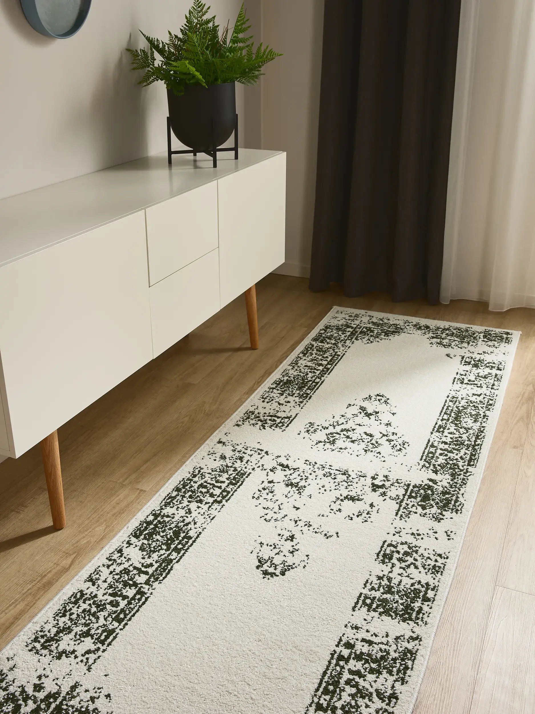 Rug made of 100% Polypropylen in Beige with a 100% Polypropylen high pile by benuta Basic