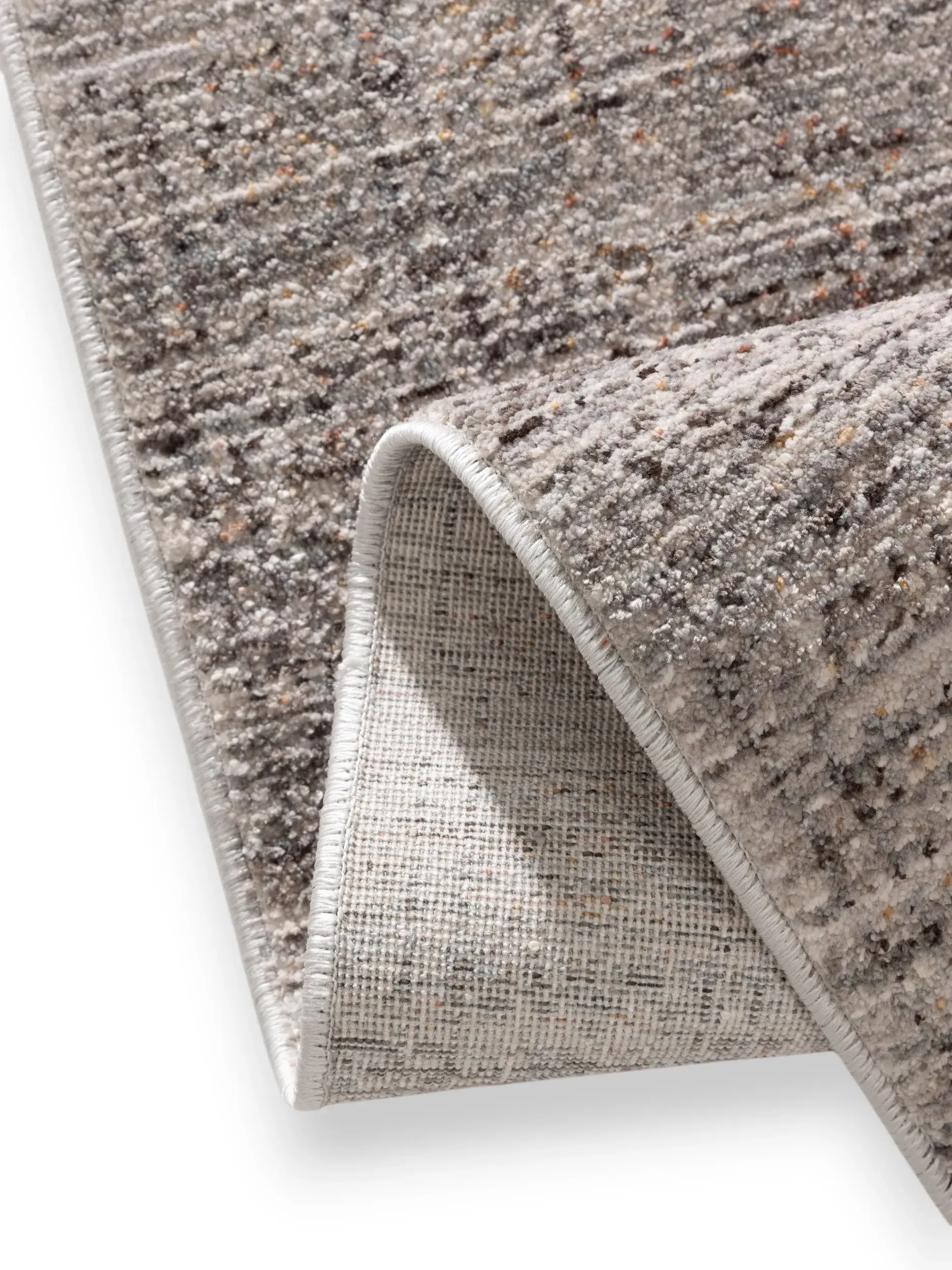 Rug made of 100% Polyester in Grey with a 100% Polyester high pile by benuta Nest
