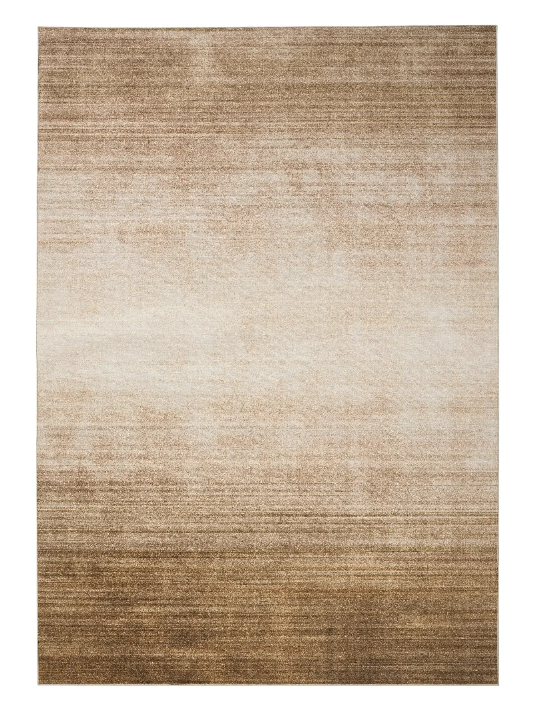 Tæppe af 100% Polyester i Beige med 100% Polyester høj luv fra benuta POP