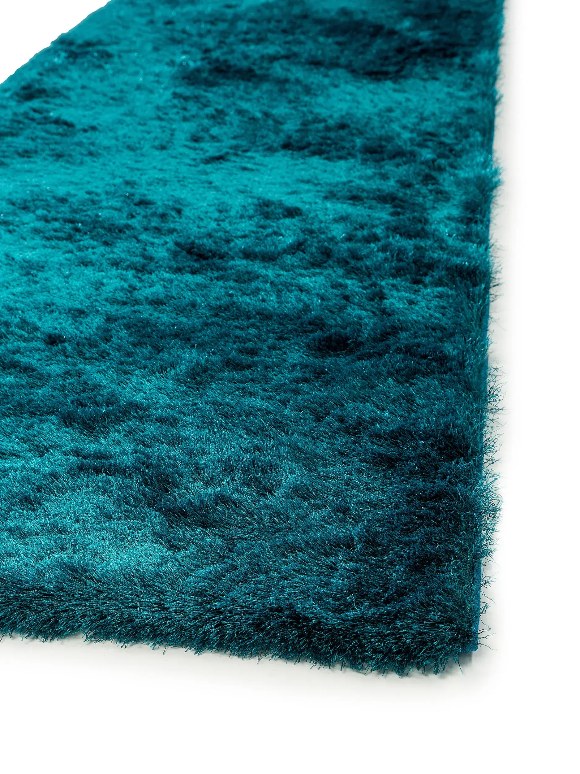 Rug made of 100% Polyester in Türkis with a 100% Polyester high pile by benuta Nest