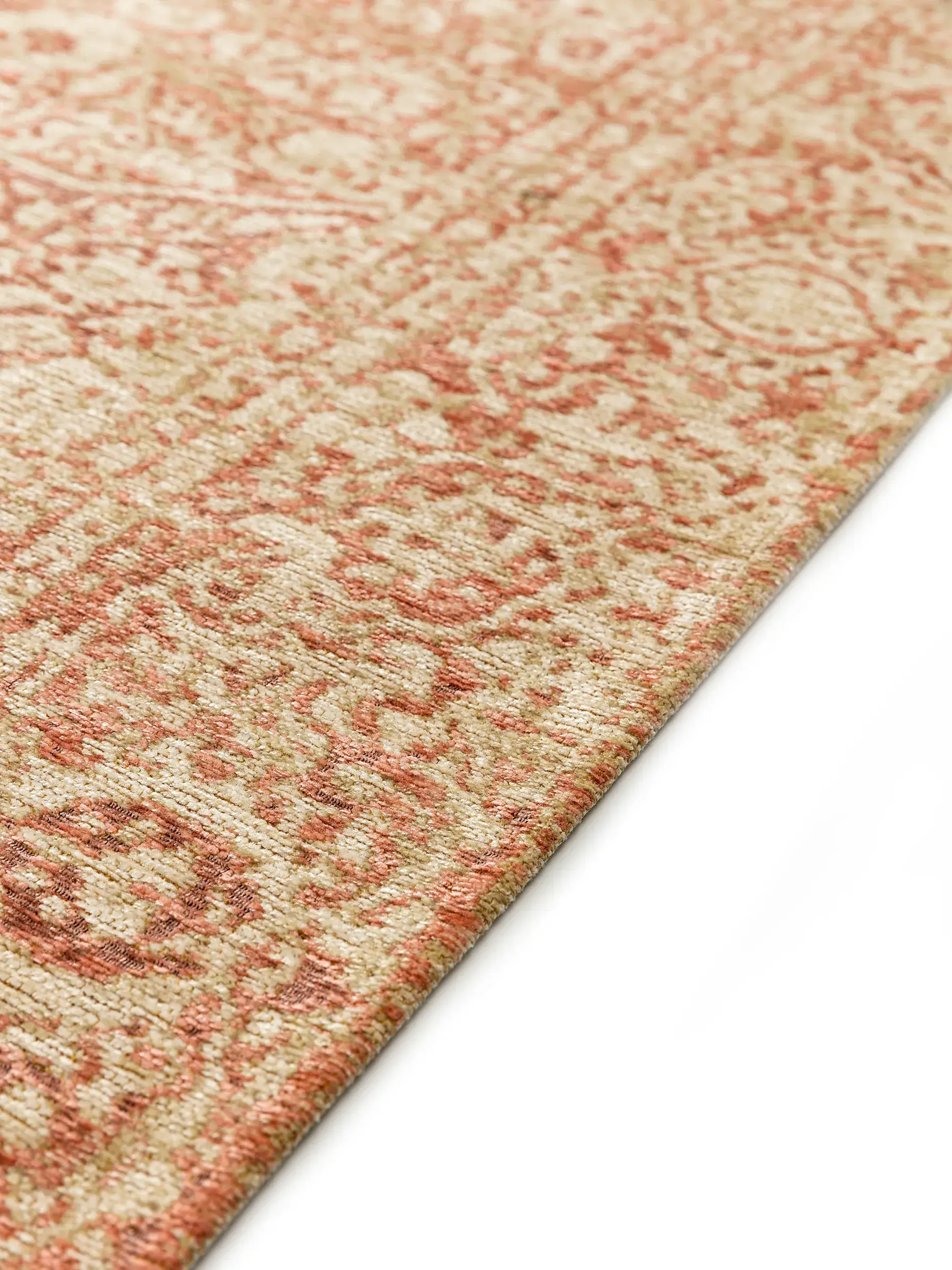 Matta av 55% Polyakryl, 27% Polyester, 17% Bomull, 1% Latex i Rosa med 55% Polyakryl, 27% Polyester, 17% Bomull, 1% Latex hög lugg från benuta nest