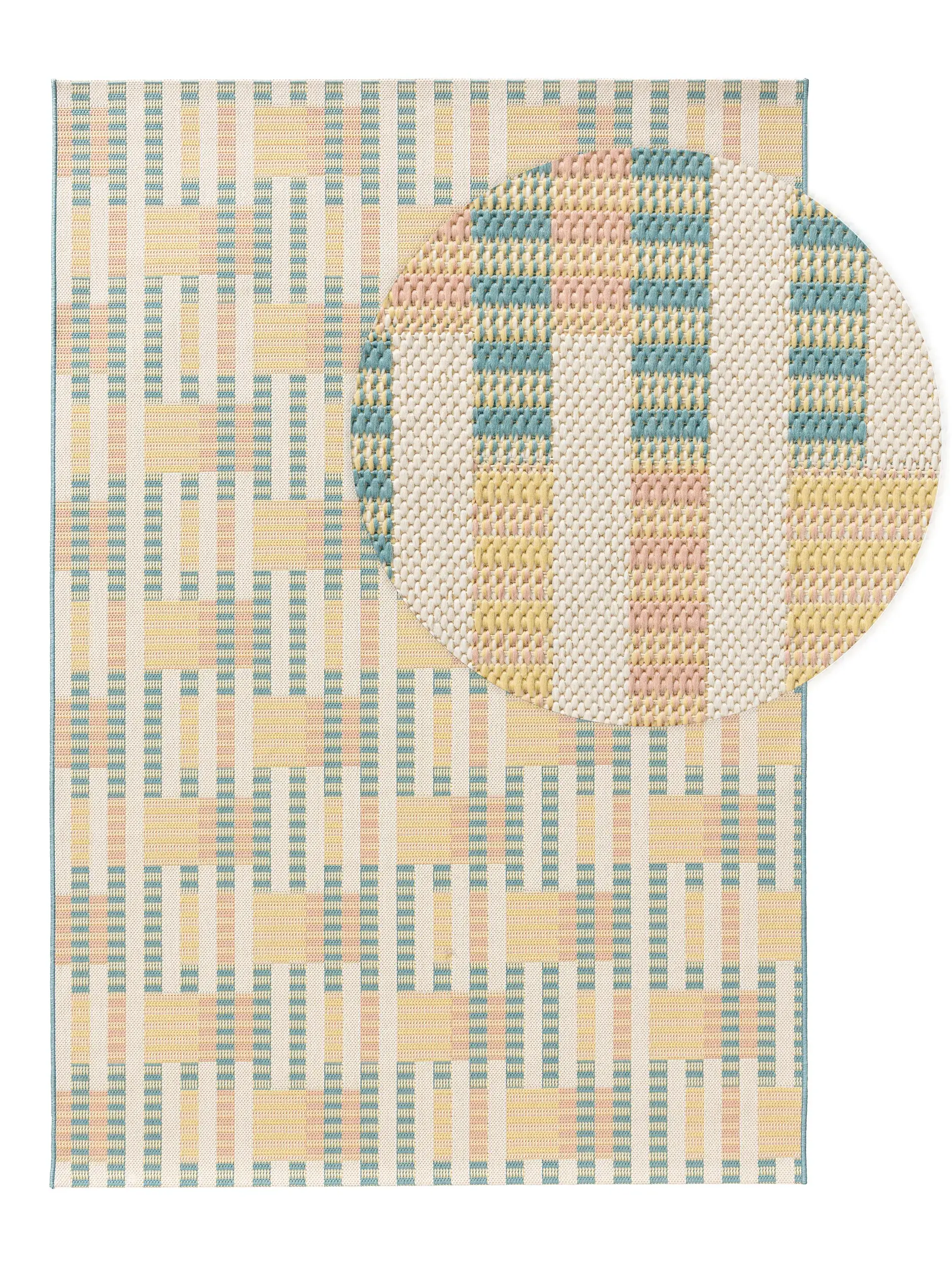 Teppich aus 100% Polypropylen in Multicolor mit 100% Polypropylen hohem Flor von benuta Pop