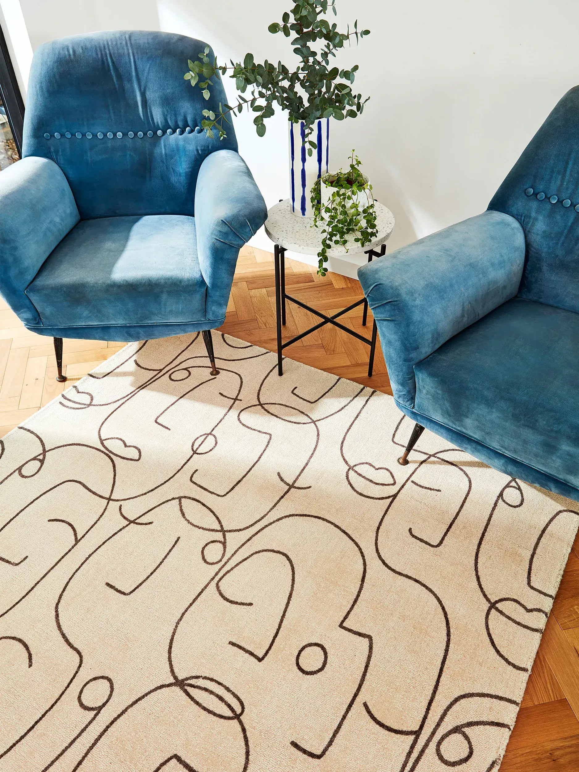 Rug made of 100% Wolle in Weiß with a 100% Wolle high pile by benuta