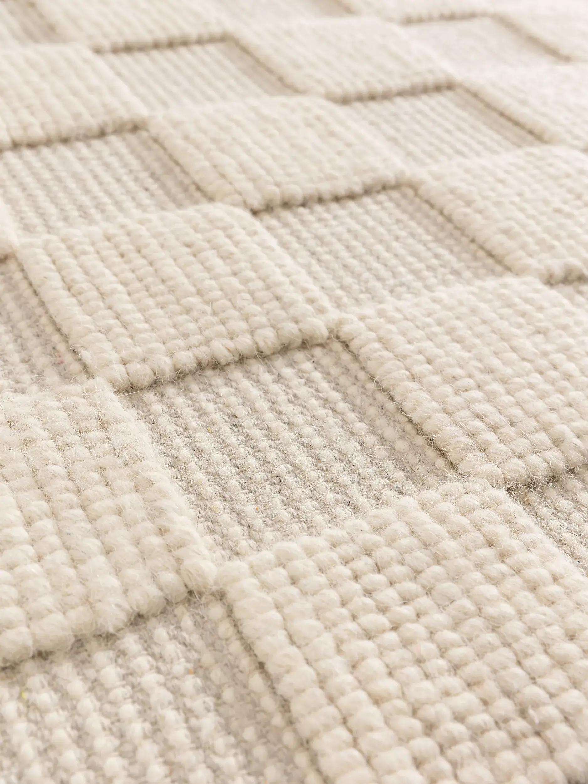 Alfombra de 60% Lana, 40% Algodón en Beige con un pelo de {{Placeholder_Pile Height}} de altura de benuta pure