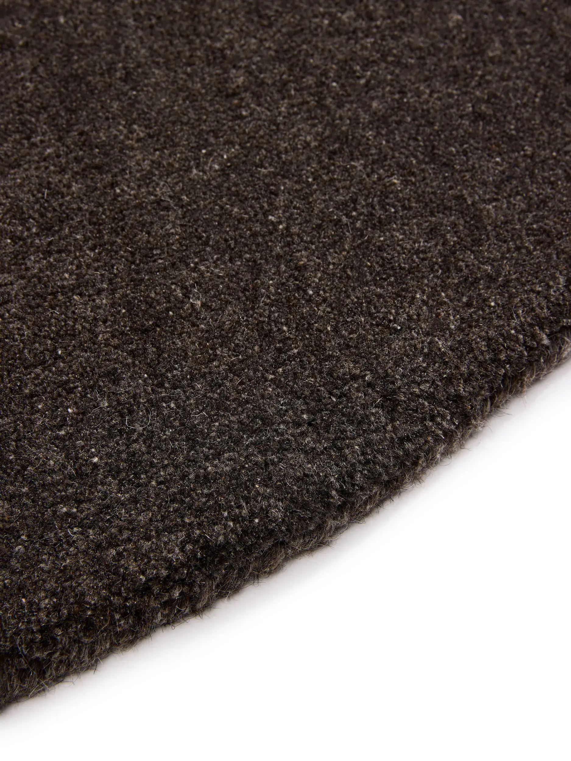 Teppich aus 100% Wolle in Grau mit 100% Wolle hohem Flor von benuta Pure