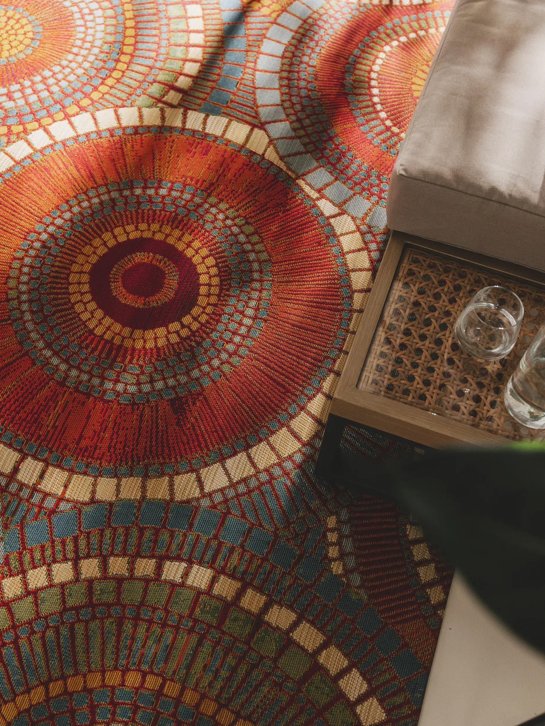 Rug Artis made of 76% Polypropylen, 23% Polyester, 1% Latex in Orange by benuta Nest