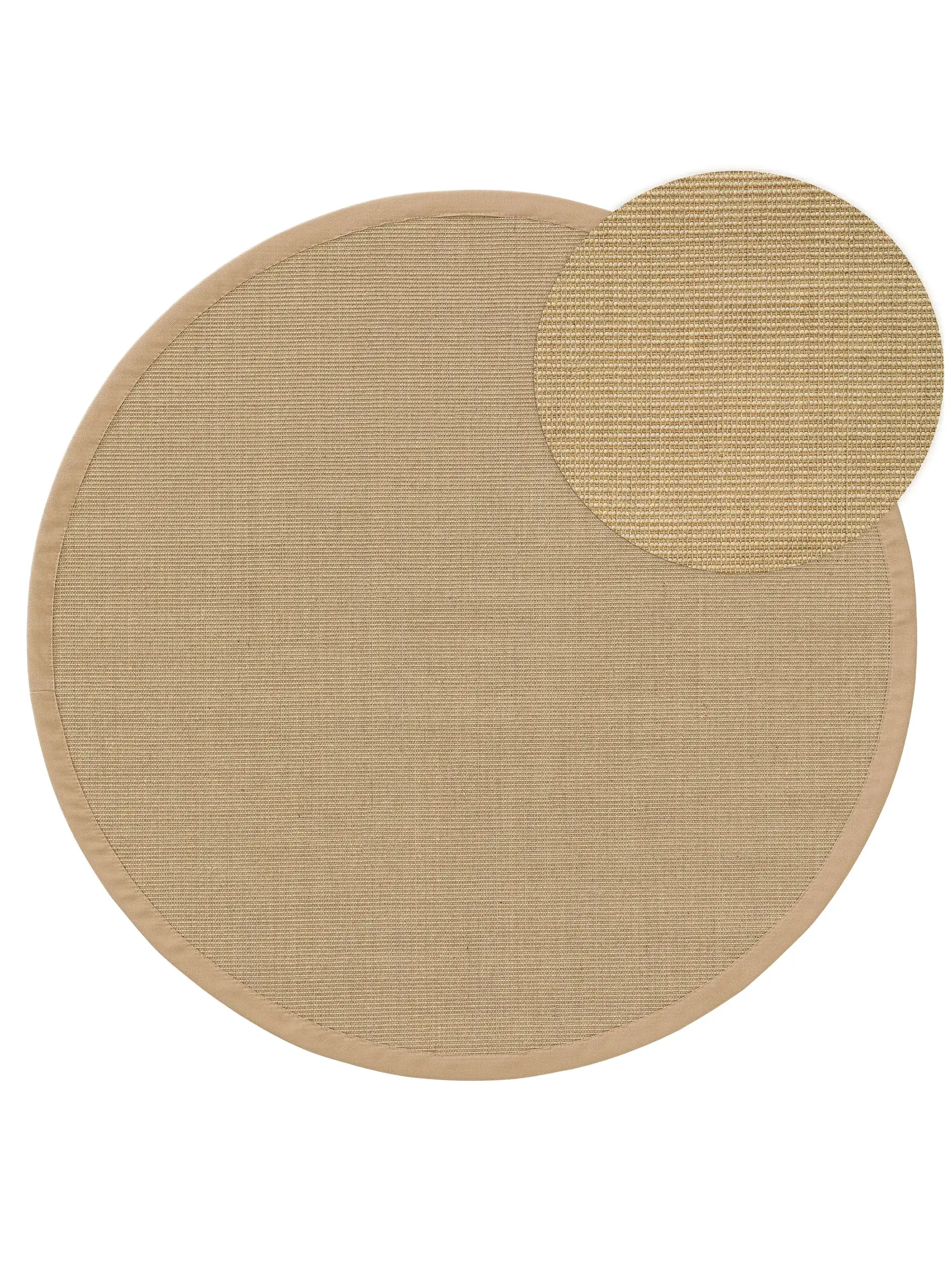 Teppich aus 100% Sisal in Beige mit 100% Sisal hohem Flor von benuta Nest