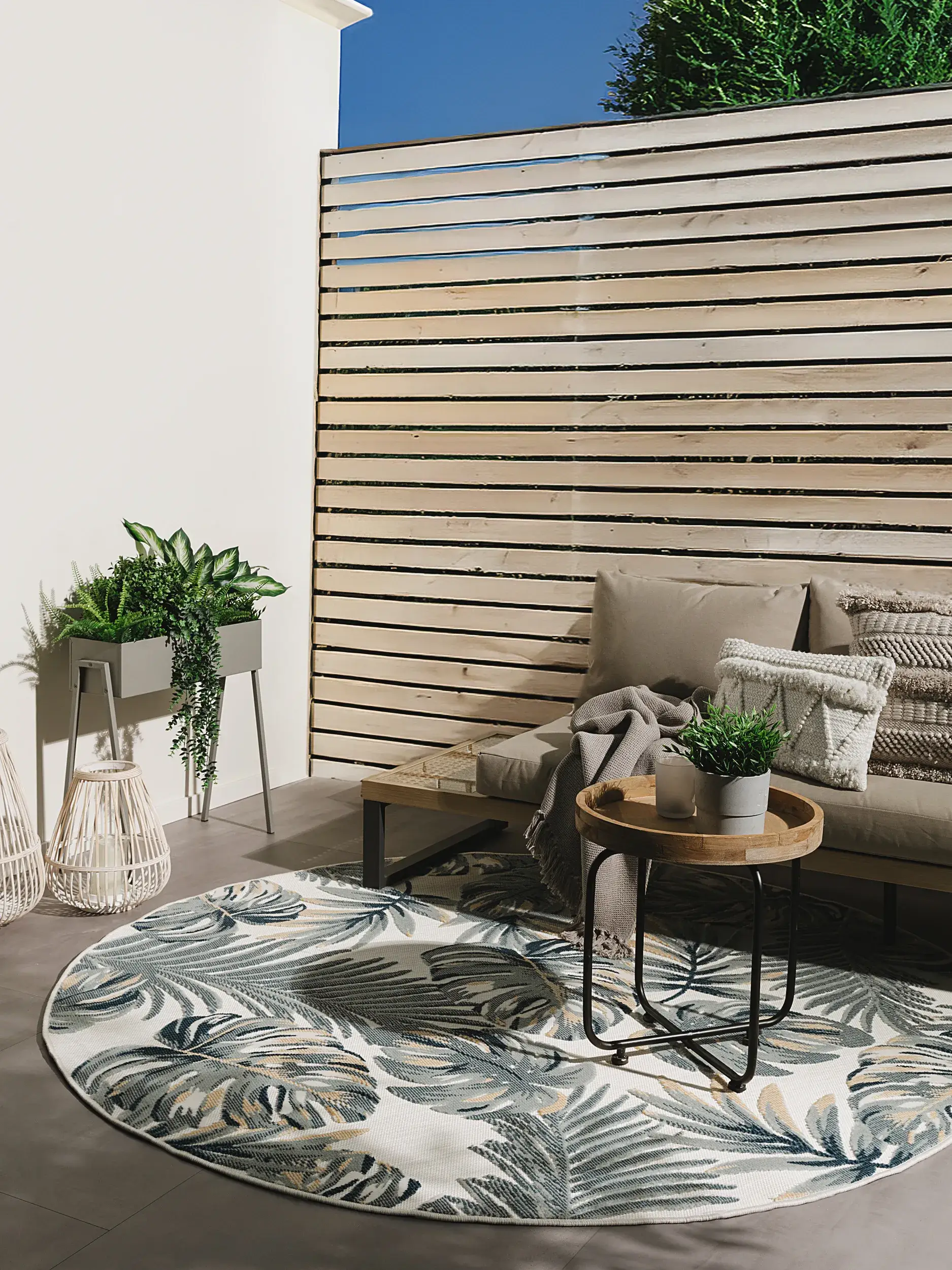 Rug made of 100% Polypropylen in Multicolour with a 100% Polypropylen high pile by benuta Basic