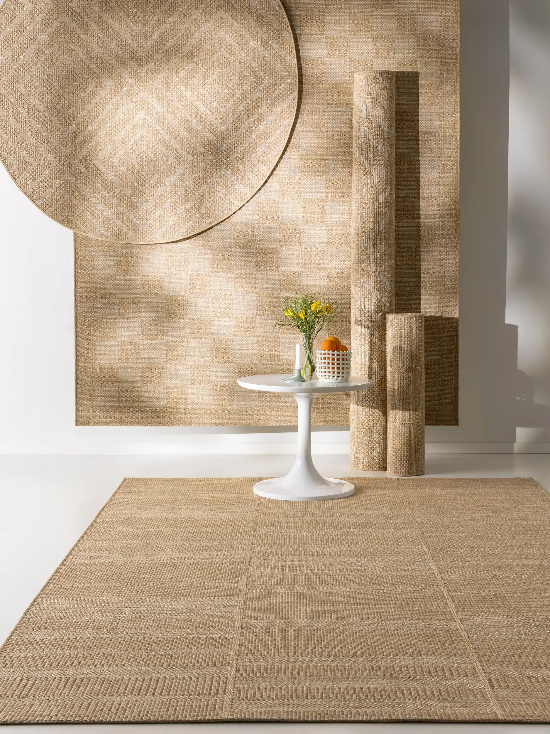 Tapis en 100% Polypropylène en Marron avec une pile de 100% Polypropylène de hauteur de benuta nest