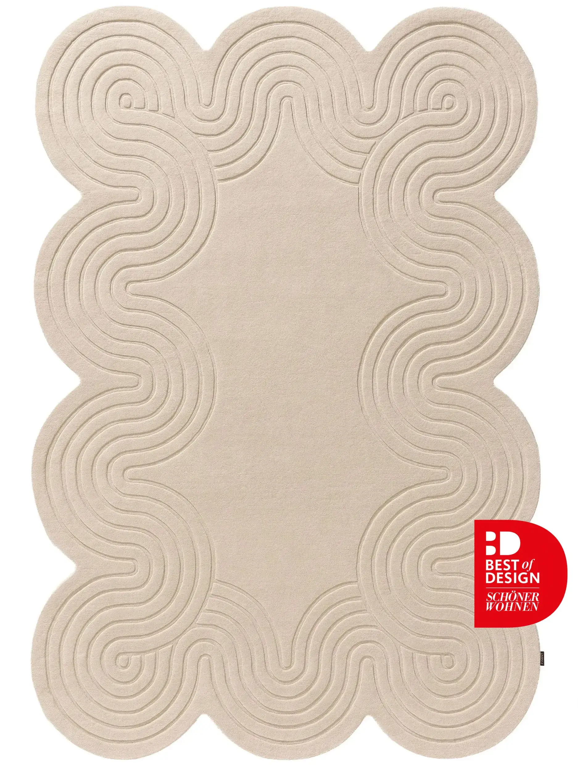 Tappeto di 100% Lana in Beige con pelo alto 100% Lana da benuta Finest