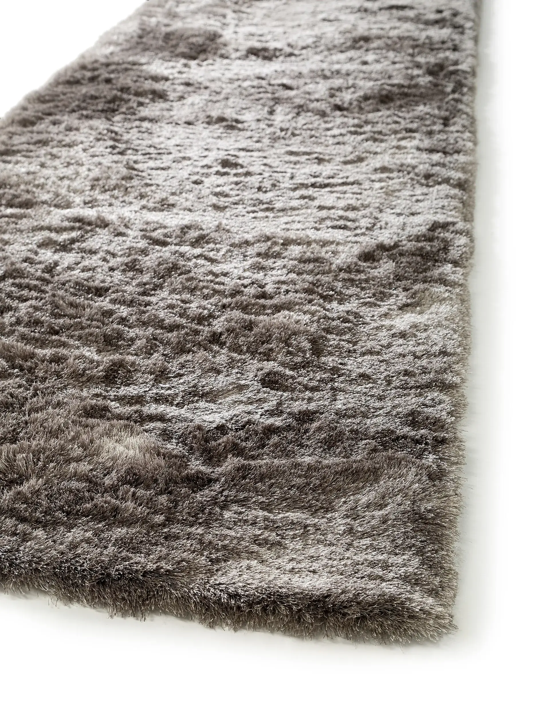 Rug made of 100% Polyester in Grau with a 100% Polyester high pile by benuta Nest