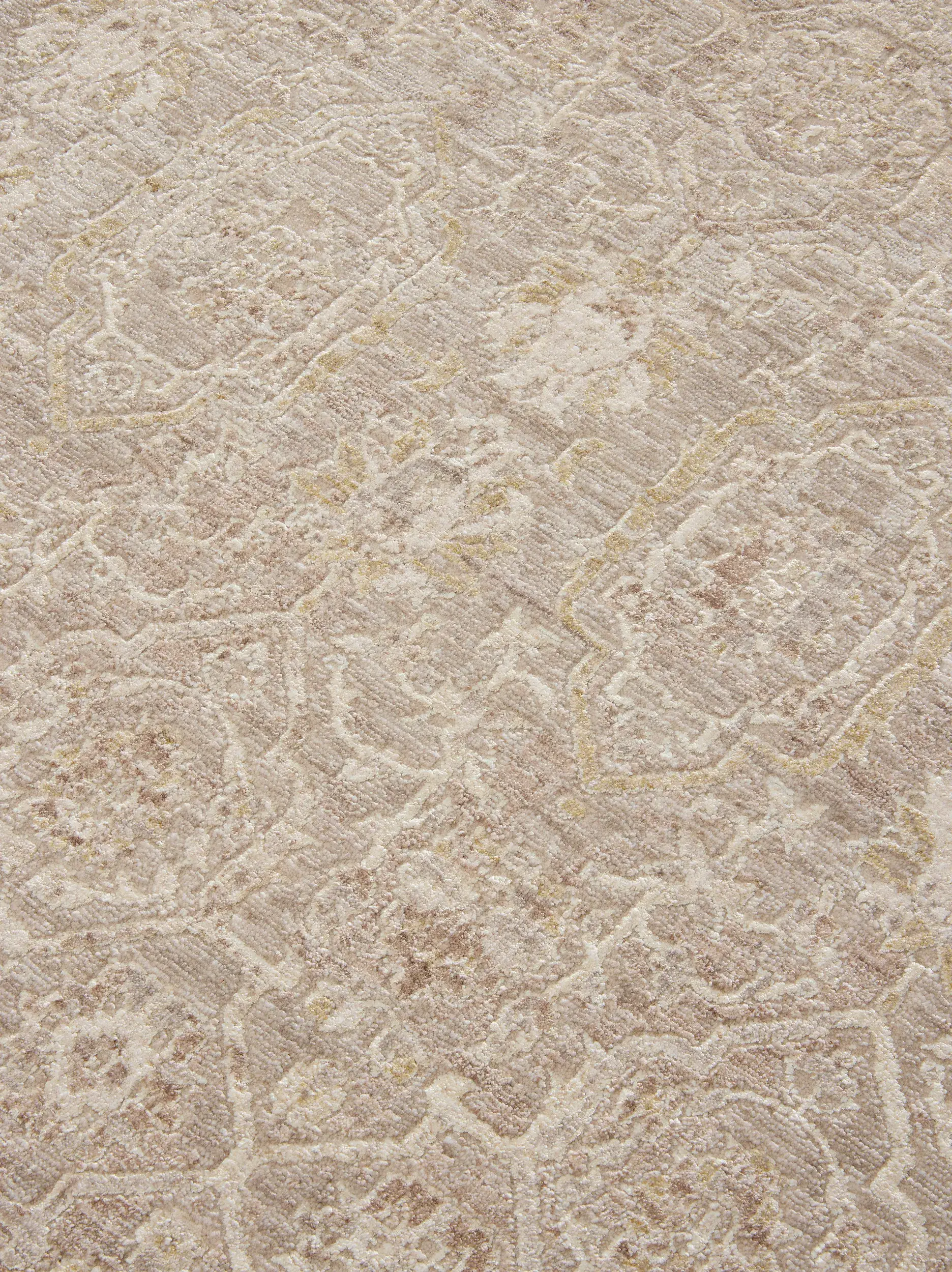 Tappeto Aria di 90% Poliestere, 10% Viscosa in Beige di benuta Finest