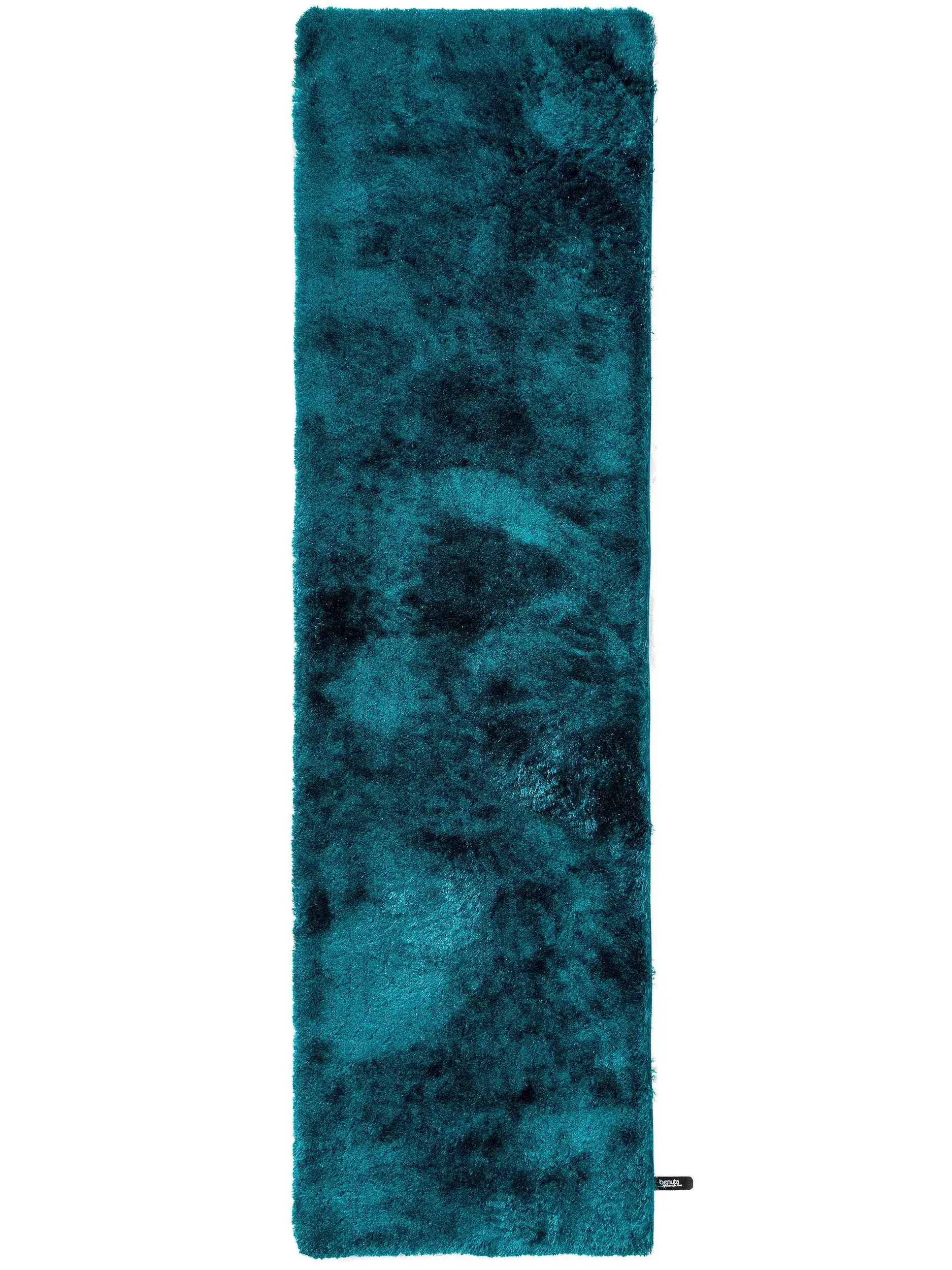 Rug made of 100% Polyester in Türkis with a 100% Polyester high pile by benuta Nest