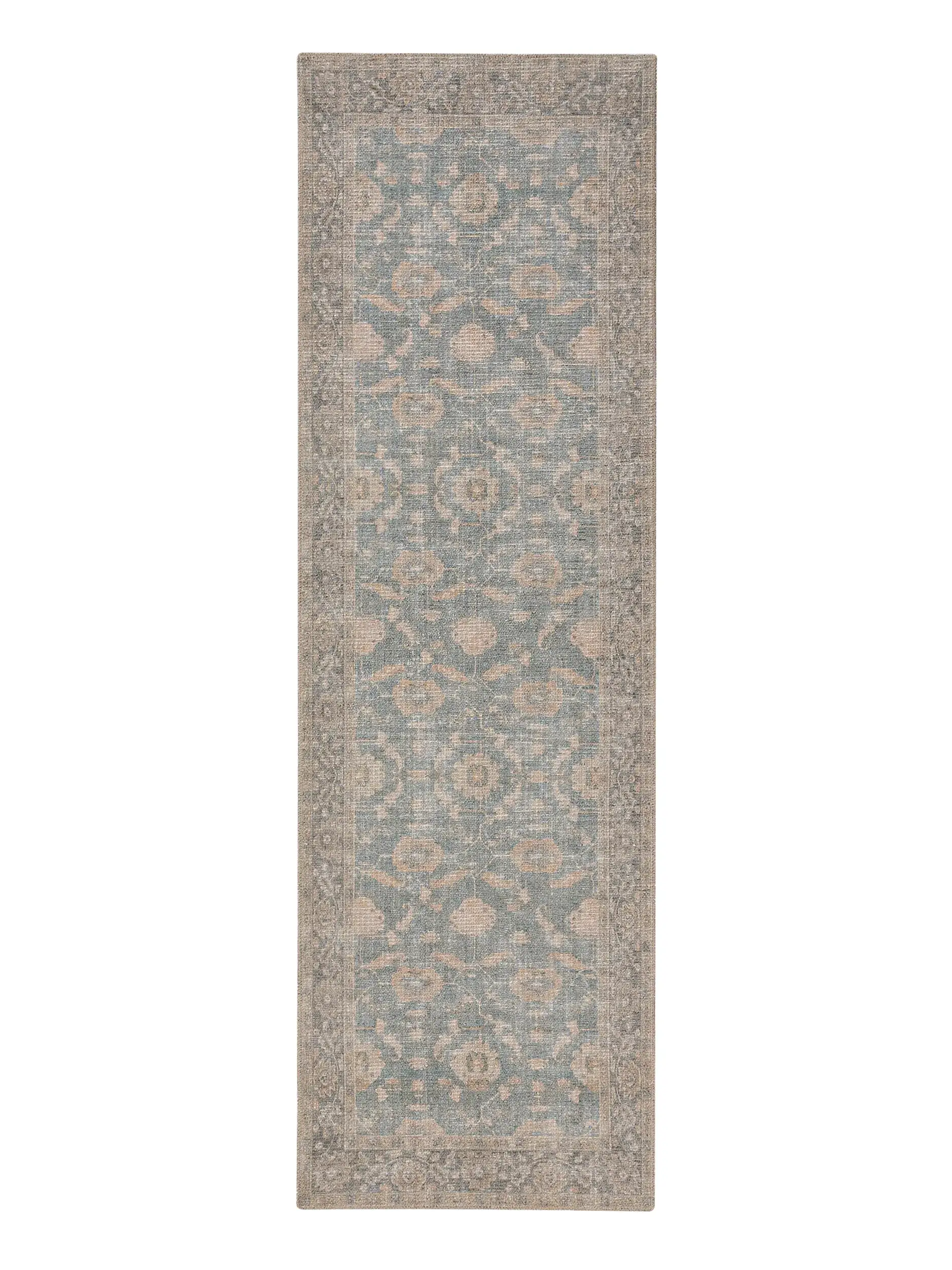 Rug made of 50% Polyester, 50% Polycotton in Blue with a 50% Polyester, 50% Polycotton high pile by benuta Nest