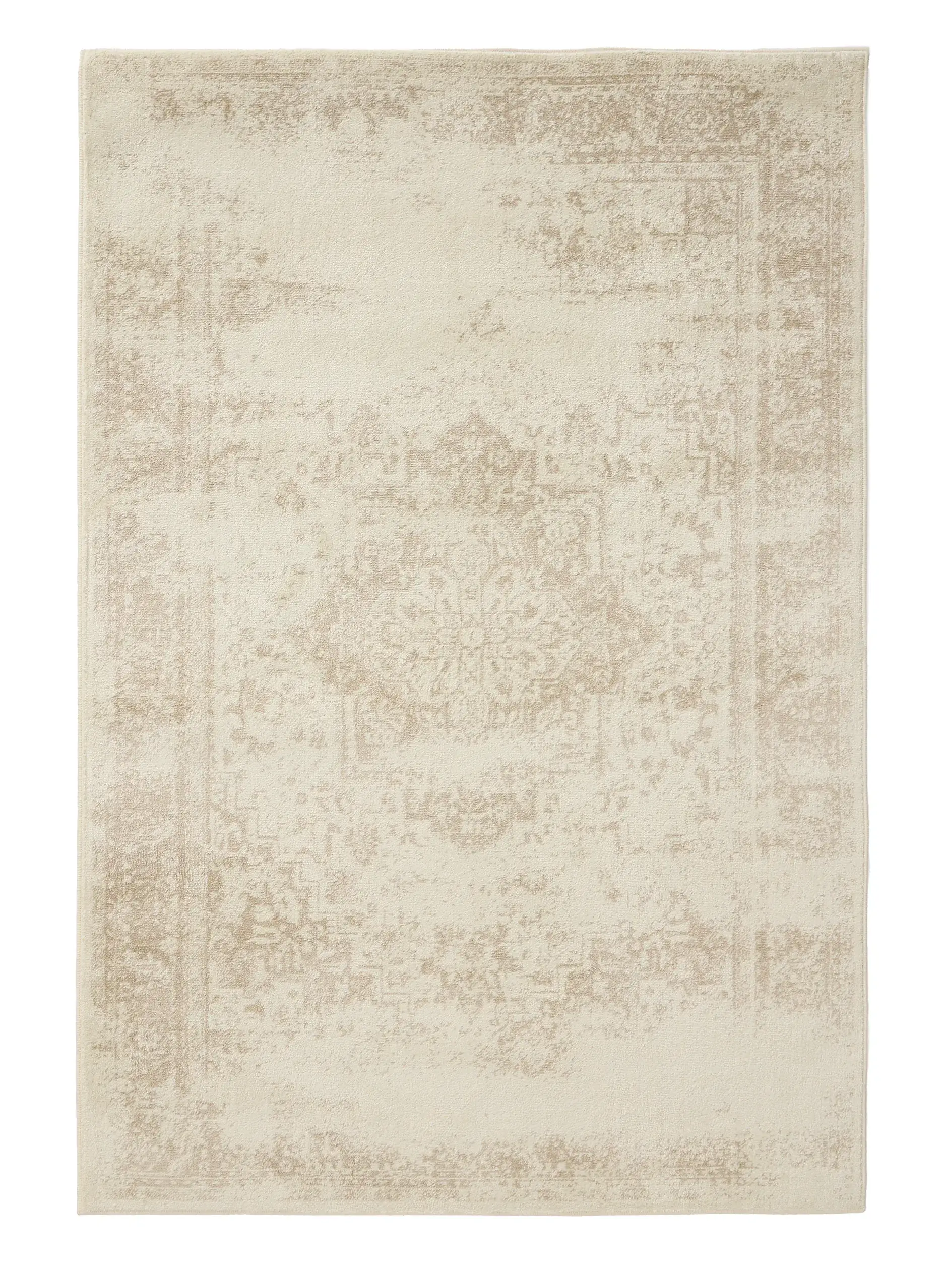 Rug made of 100% Polypropylen in Beige with a 100% Polypropylen high pile by benuta Basic