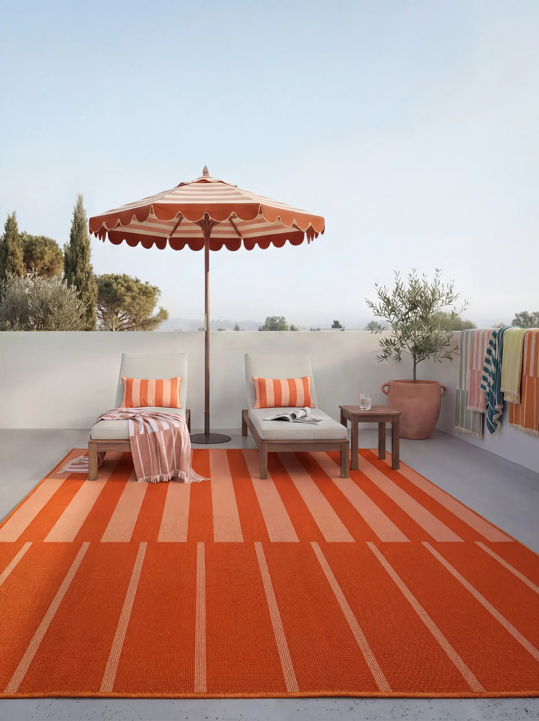 Teppich Reed aus 76% Polypropylen, 23% Polyester, 1% Latex in  von benuta Nest