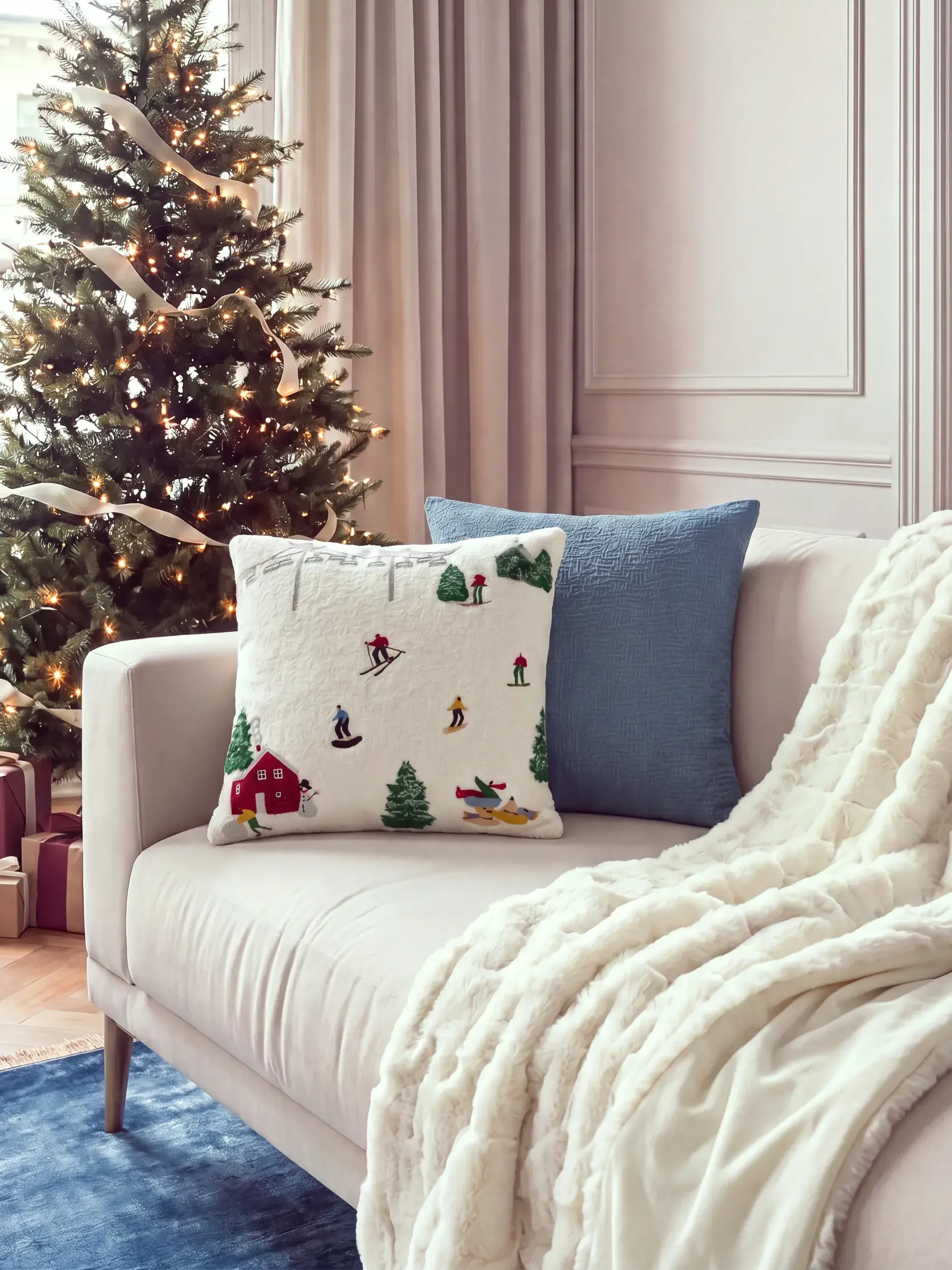 Kerstkussen Joyful Wit van benuta