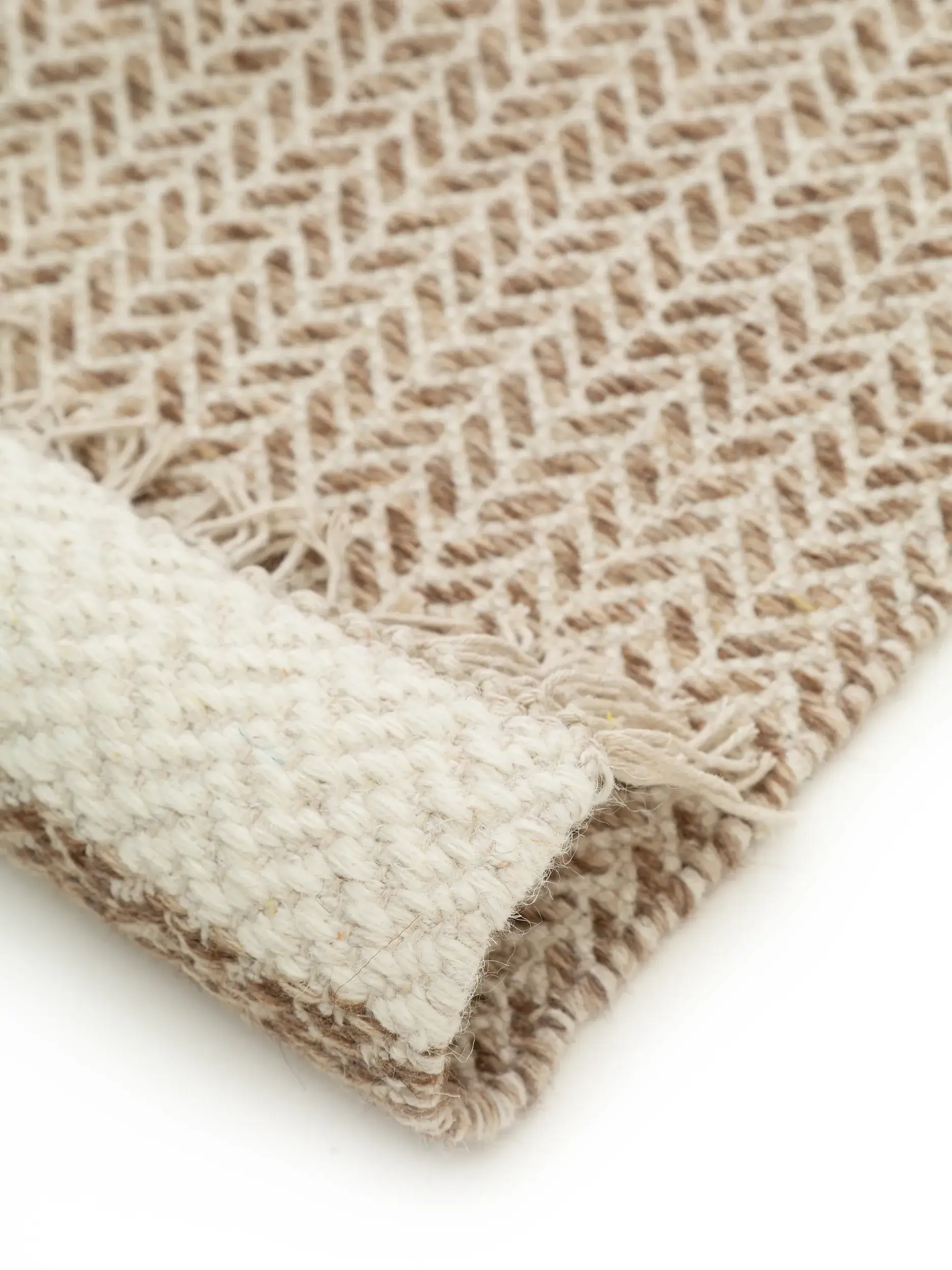Alfombra de 60% Lana, 40% Algodón en Beige con un pelo de {{Placeholder_Pile Height}} de altura de benuta pure
