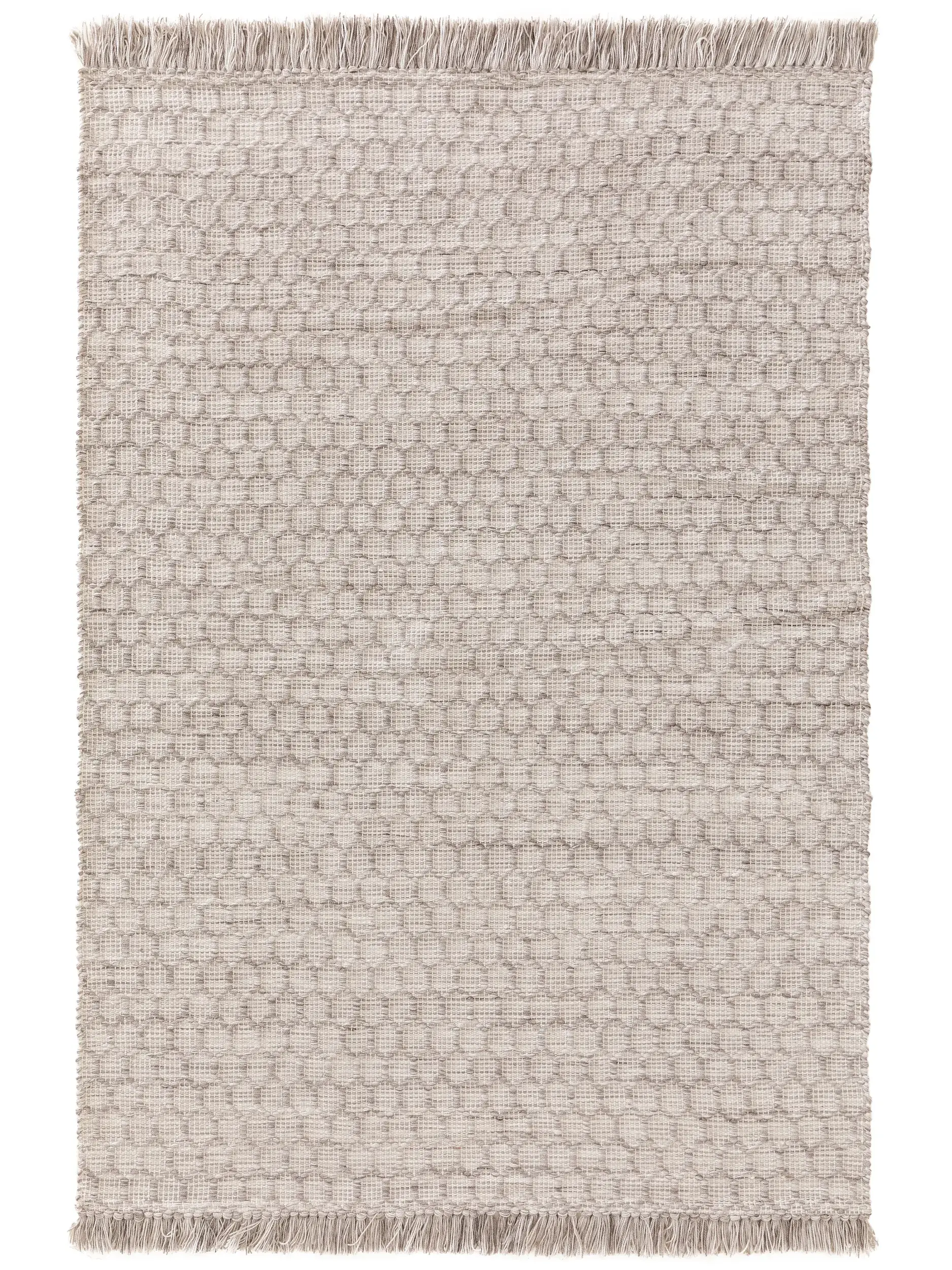 Tappeto Mimpi di 100% poliestere (riciclaggio PET) in Grigio di benuta pure