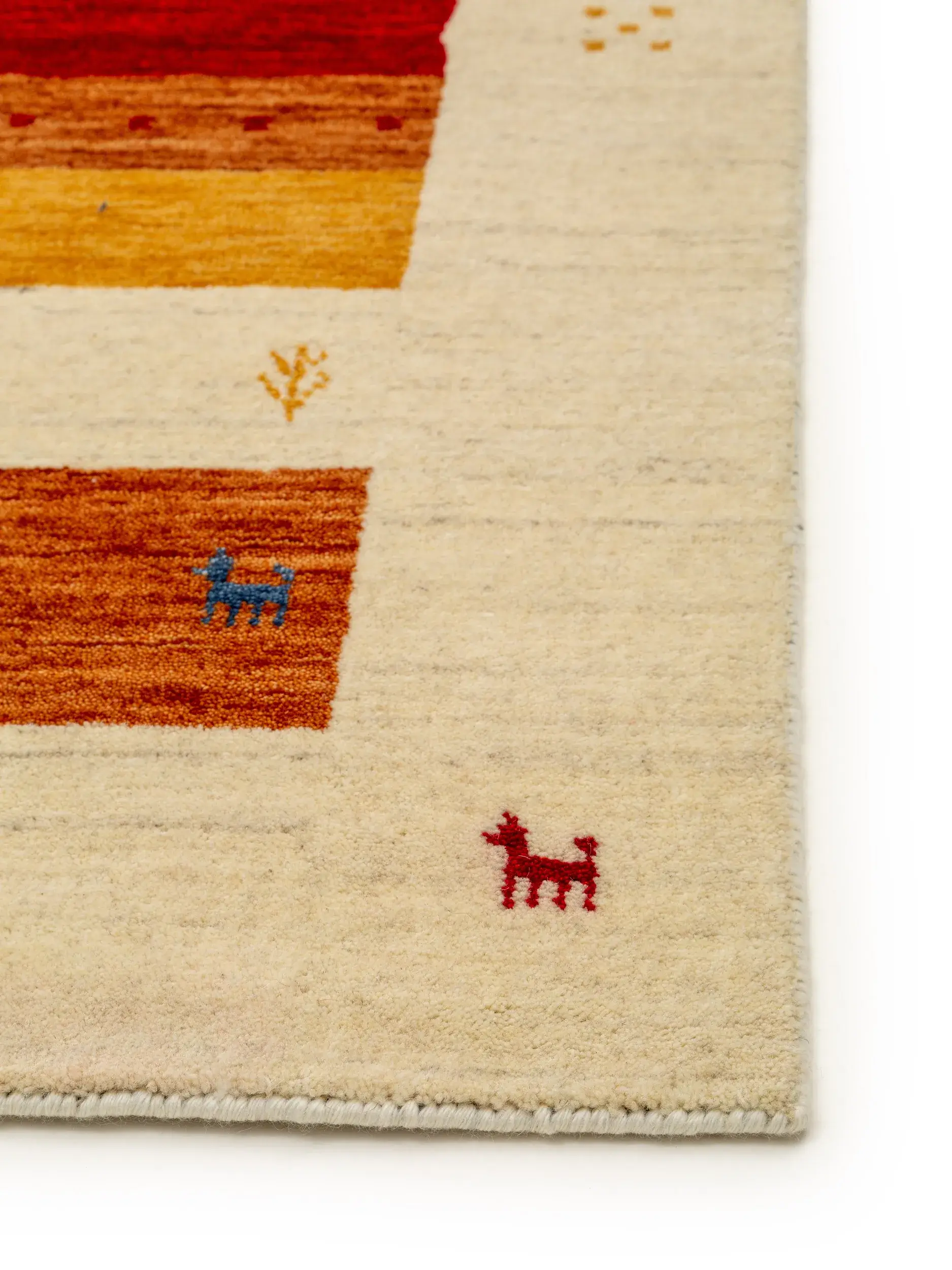 Teppich aus 100% Wolle in Multicolor mit 100% Wolle hohem Flor von benuta Nest