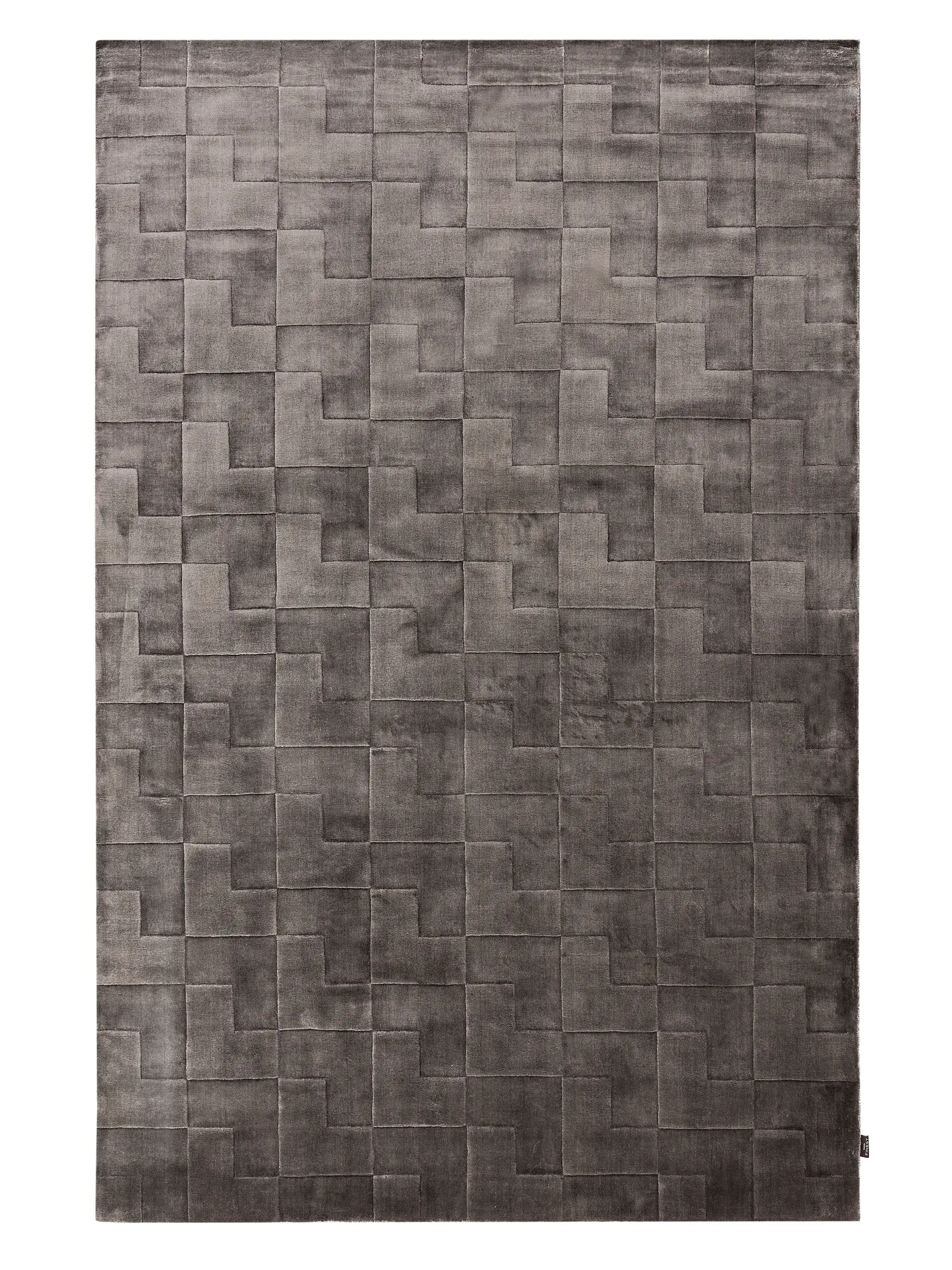 Alfombra de 100% Lyocell en Gris con un pelo de {{Placeholder_Pile Height}} de altura de benuta Finest