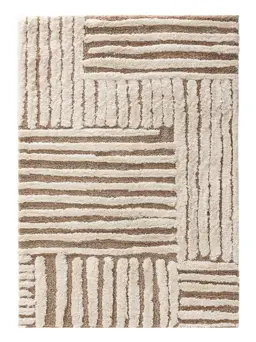 Hoogpolig Vloerkleed Tibo Créme/Beige
