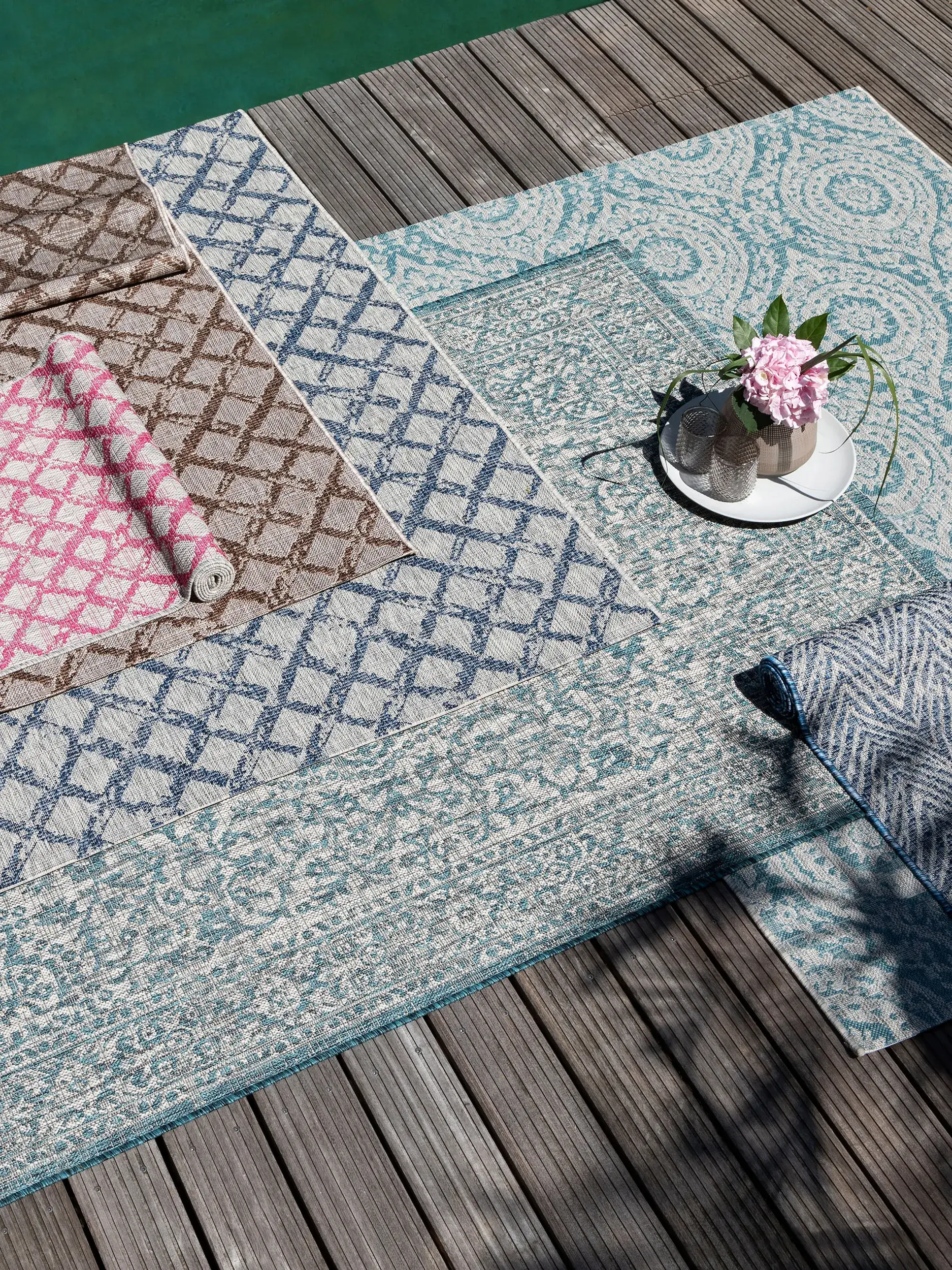 Teppich aus 100% Polypropylen in Braun mit 100% Polypropylen hohem Flor von benuta