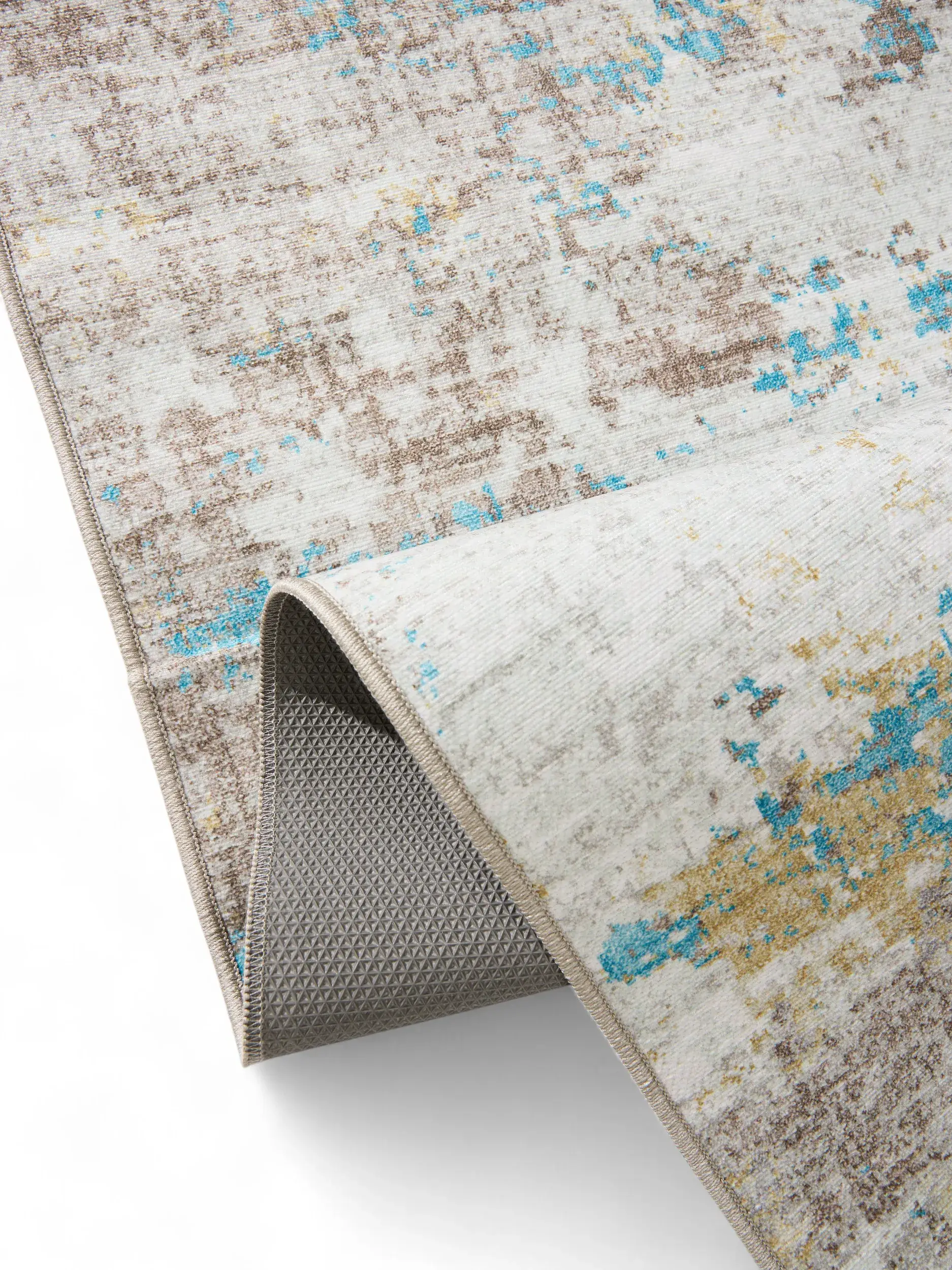 Teppich aus 100% Polyester in Gelb mit 100% Polyester hohem Flor von benuta Pop