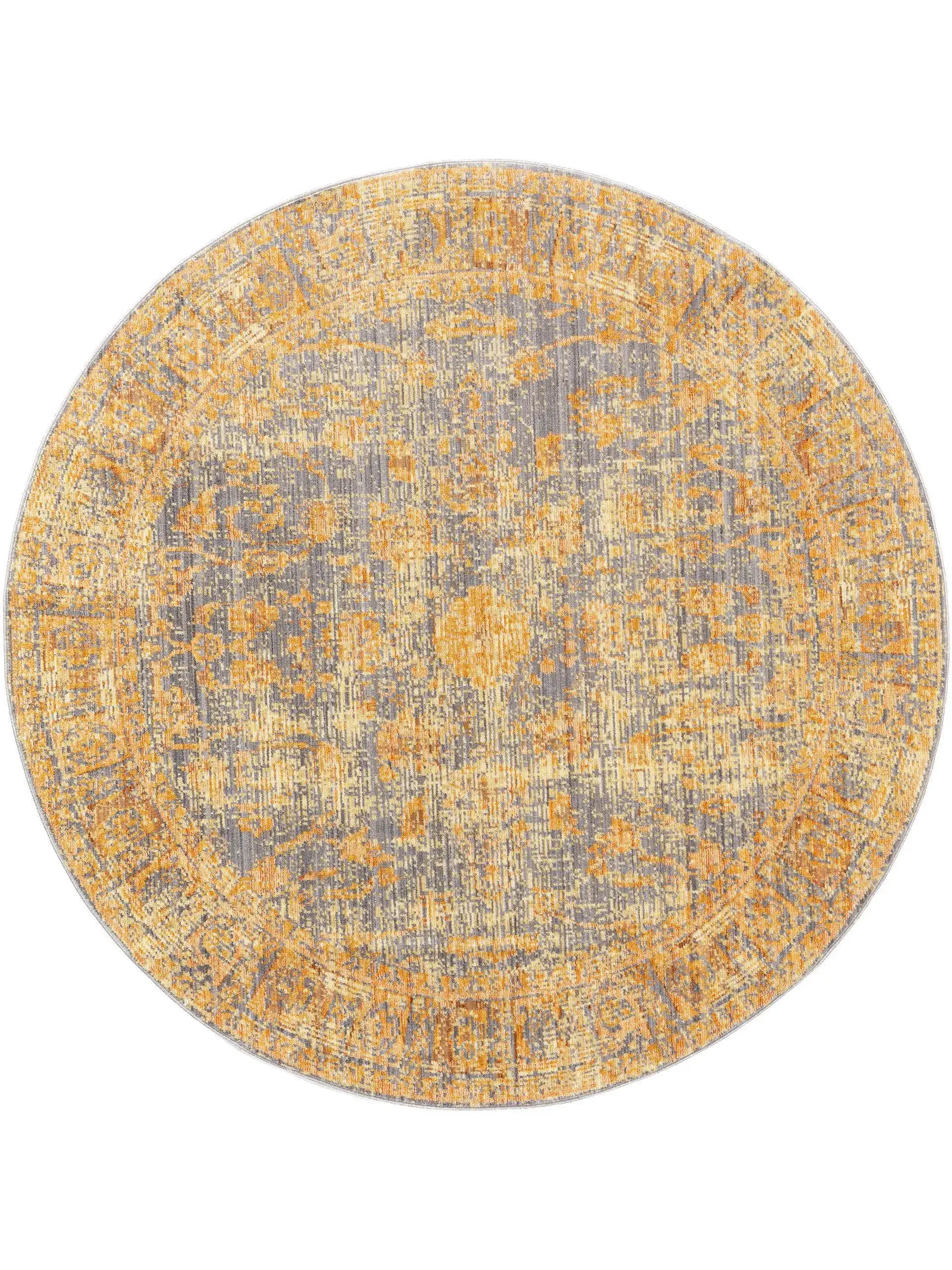 Tappeto rotondo Visconti Giallo di 