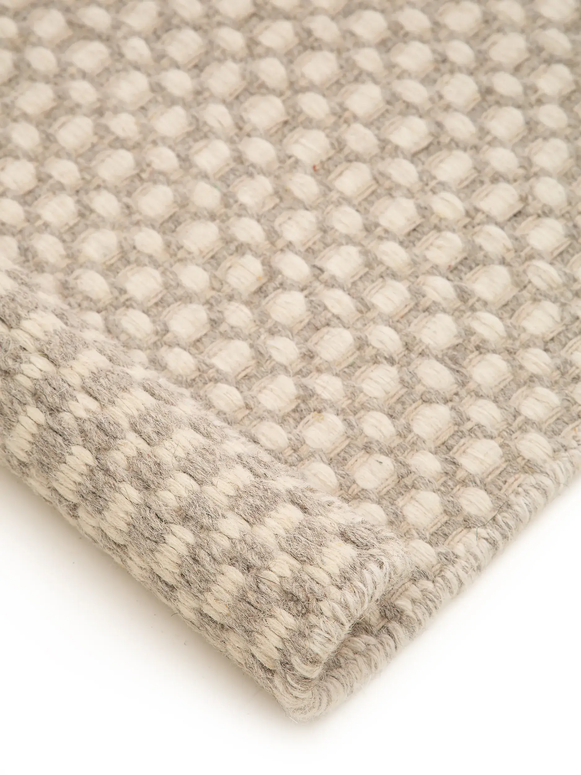 Matta av 80% Ull, 20% Bomull i Beige med 80% Ull, 20% Bomull hög lugg från benuta Finest