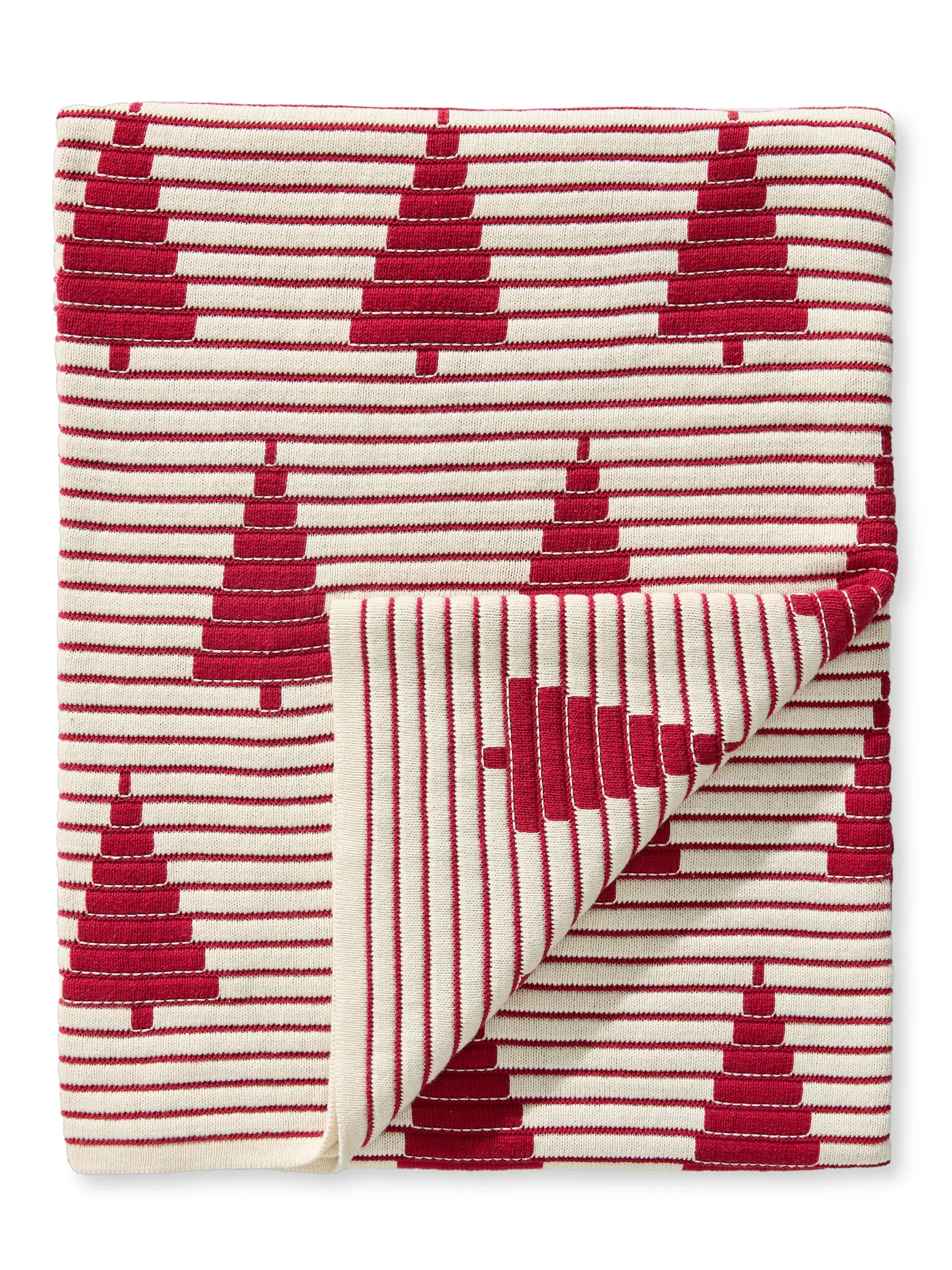 Coperta natalizia Nordic Rosso di benuta