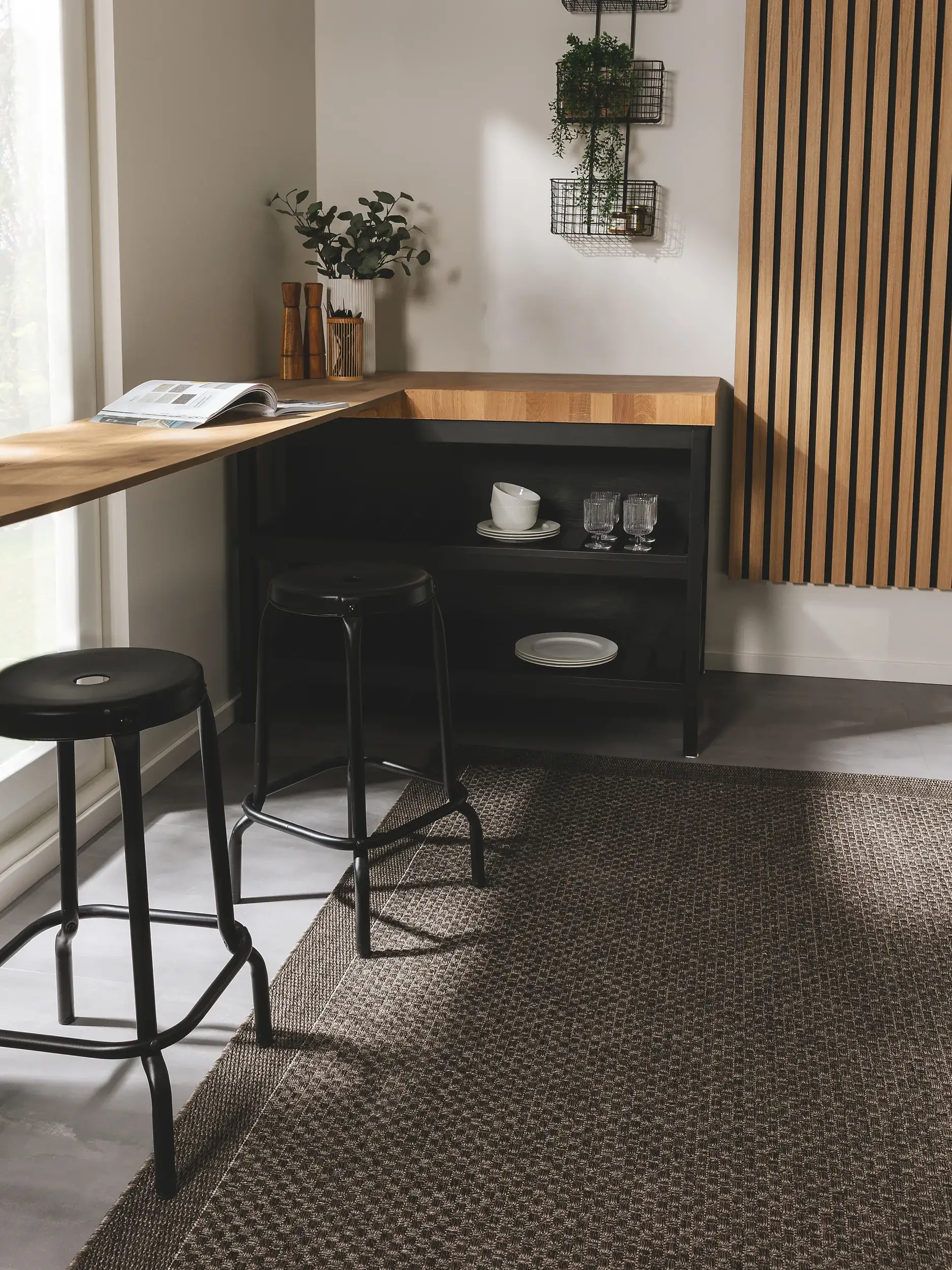 Alfombra de 100% Polipropileno en Gris con un pelo de {{Placeholder_Pile Height}} de altura de benuta nest
