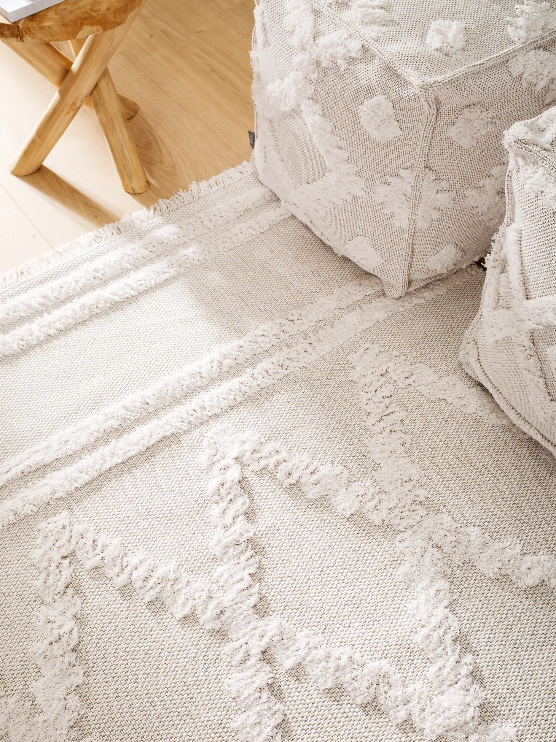 Teppich Oslo aus 100% Baumwolle in Beige von benuta Pop