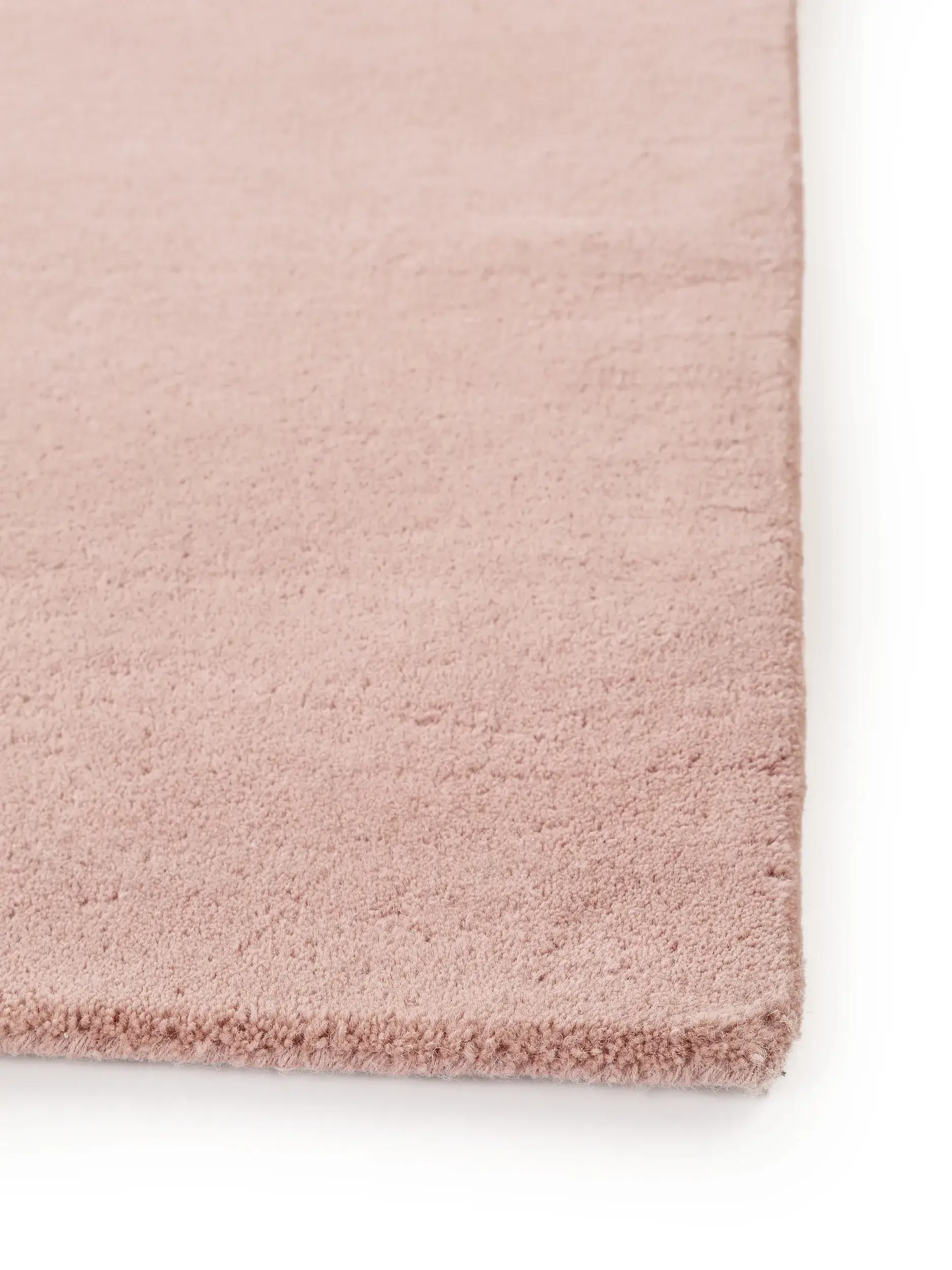 Teppich aus 100% Wolle in Rosa mit 100% Wolle hohem Flor von benuta Nest