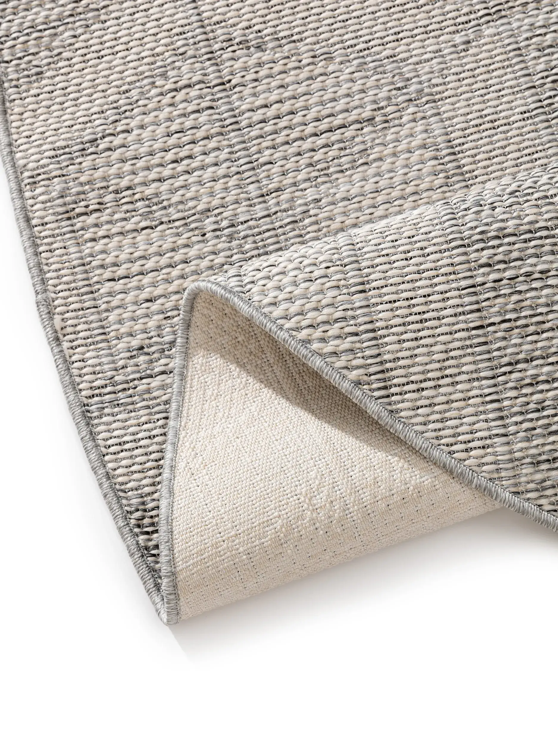 Rug made of 100% Polypropylen in Grey with a 100% Polypropylen high pile by benuta Nest