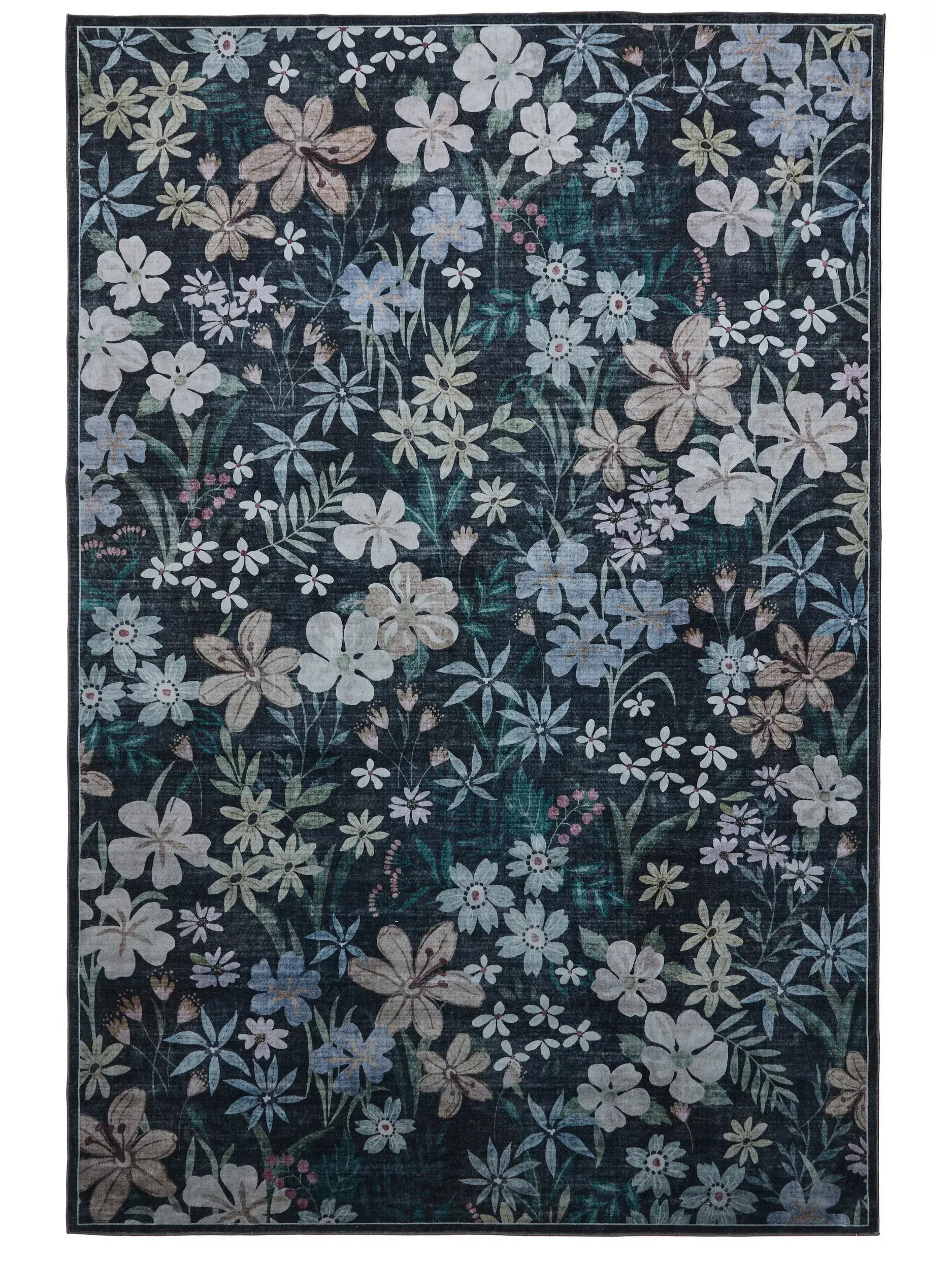 Rug made of 100% Polyester in Multicolour with a 100% Polyester high pile by benuta Nest