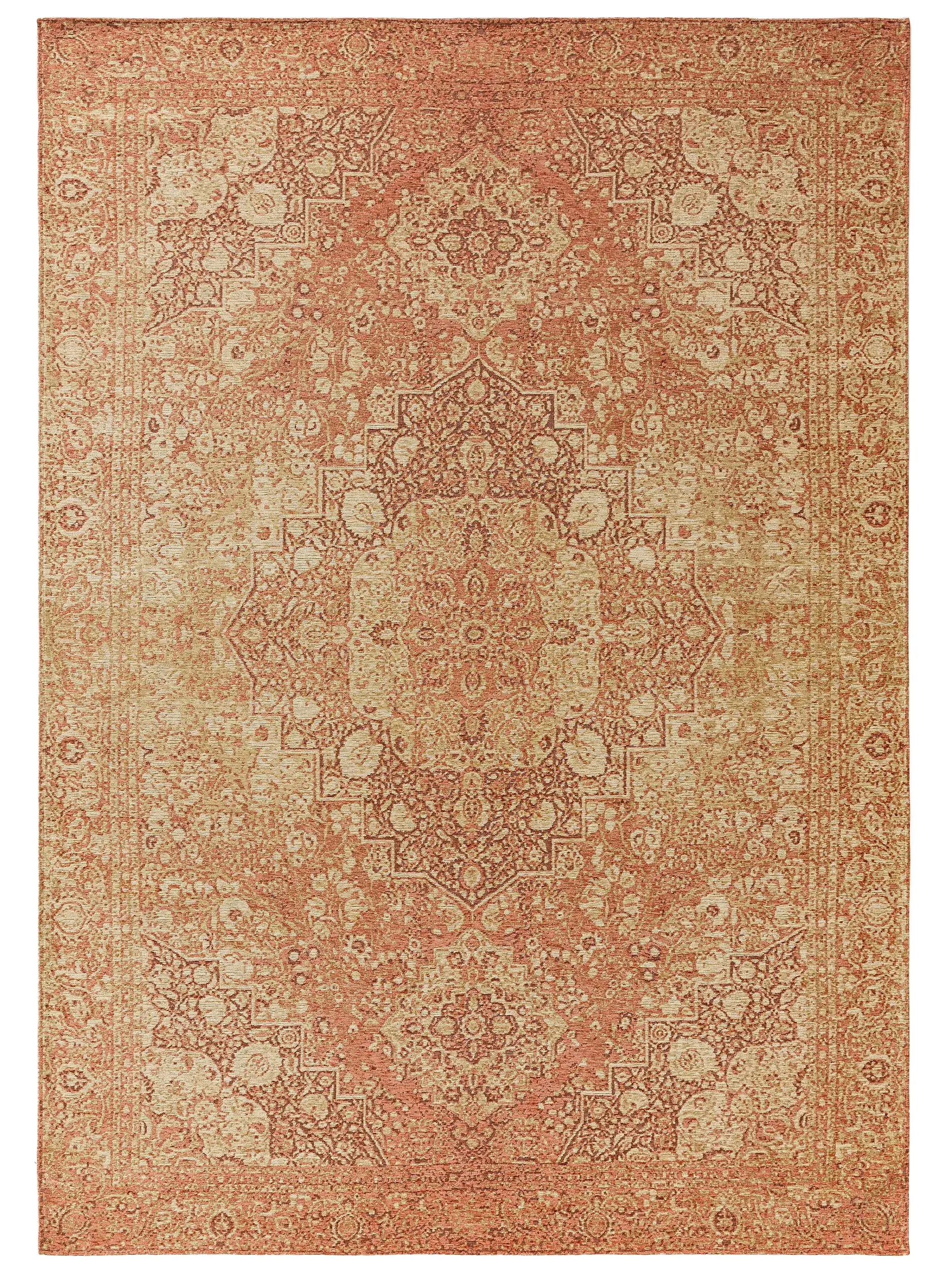 Alfombra de tejido plano Frencie Rosa de 
