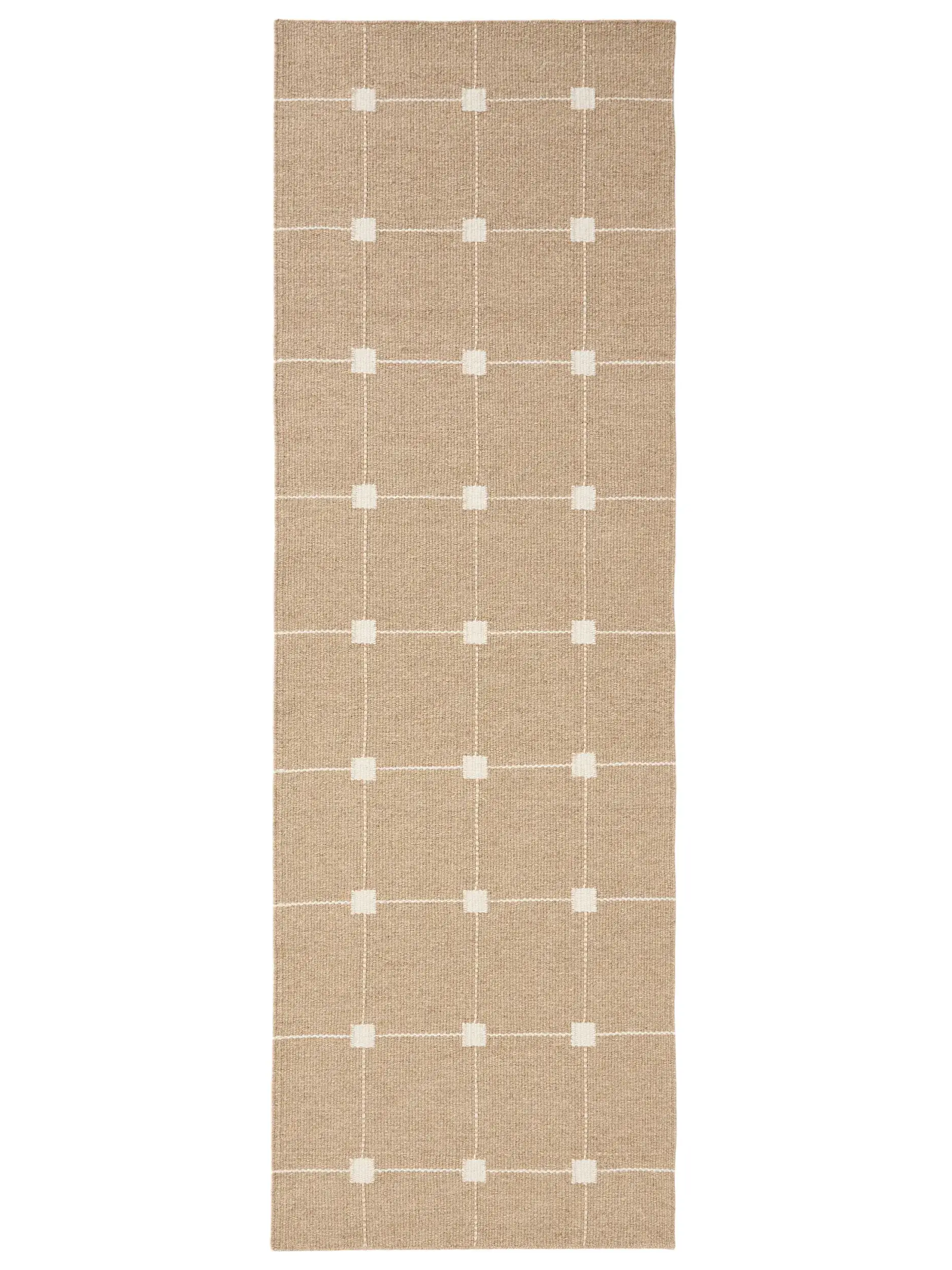 Teppich aus 100% Wolle in Beige mit 100% Wolle hohem Flor von benuta Pure