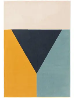 Tapis Dessert Bleu/Jaune