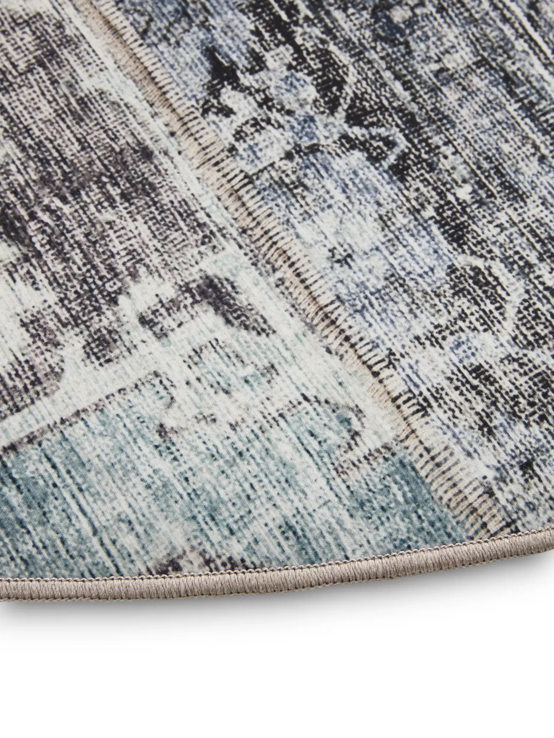 Teppich aus 100% Polyester in Multicolor mit 100% Polyester hohem Flor von benuta Basic