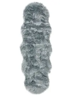 Waschbarer Hochflorteppich Nanuk Blau