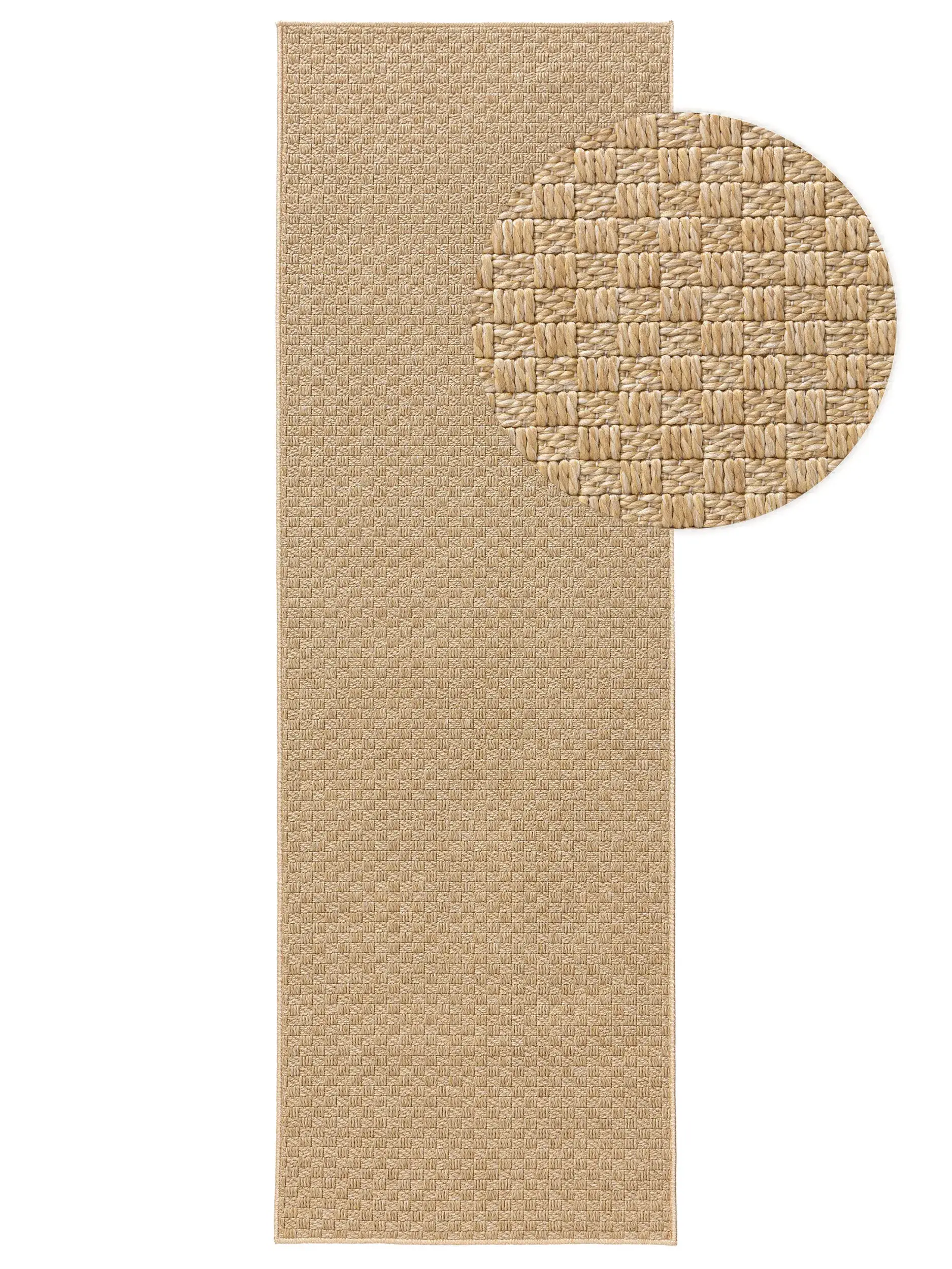 Teppich aus 100% Polypropylen in Beige mit 100% Polypropylen hohem Flor von benuta Pop