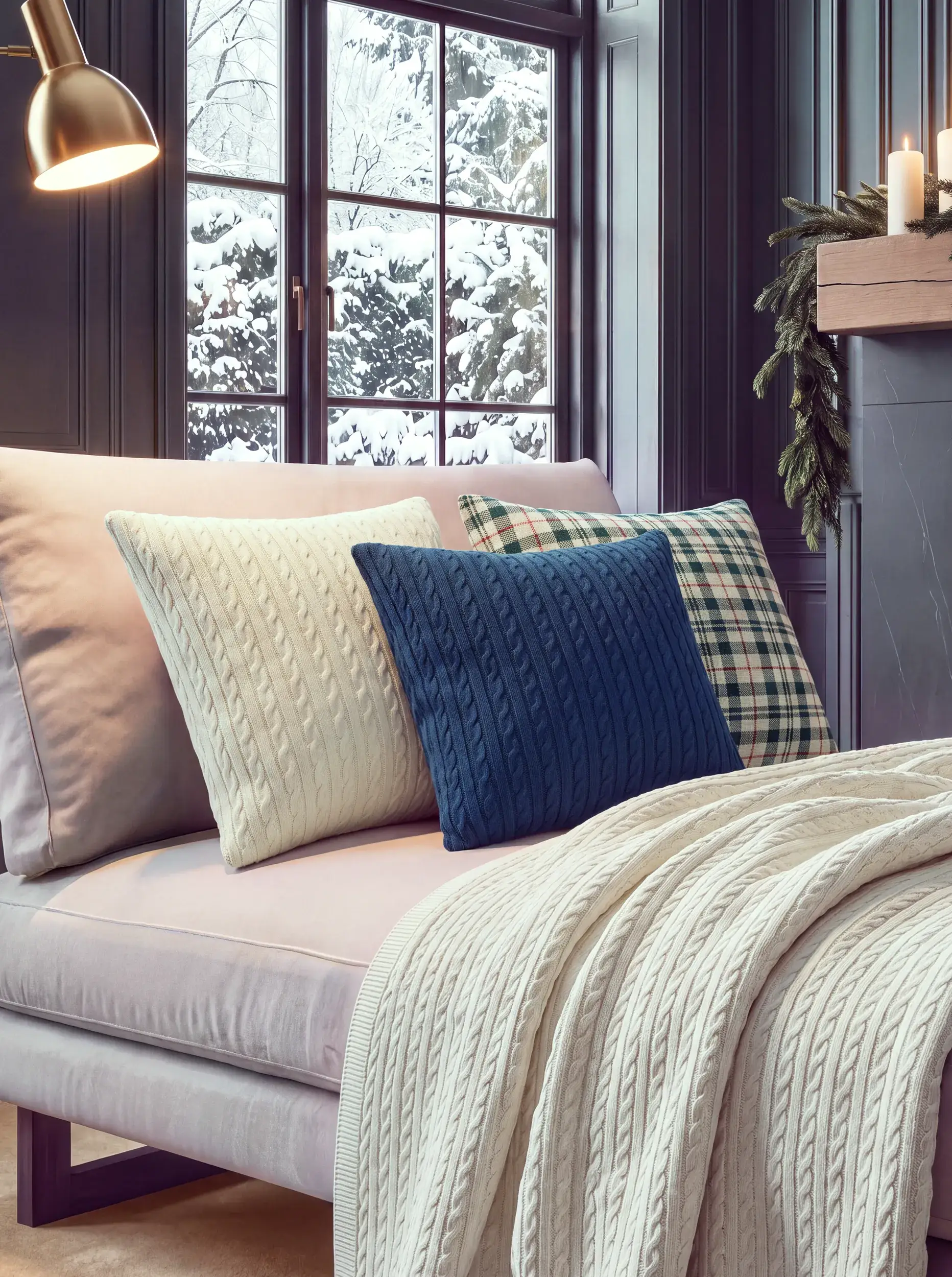 Kerstkussen Classic Blauw van benuta